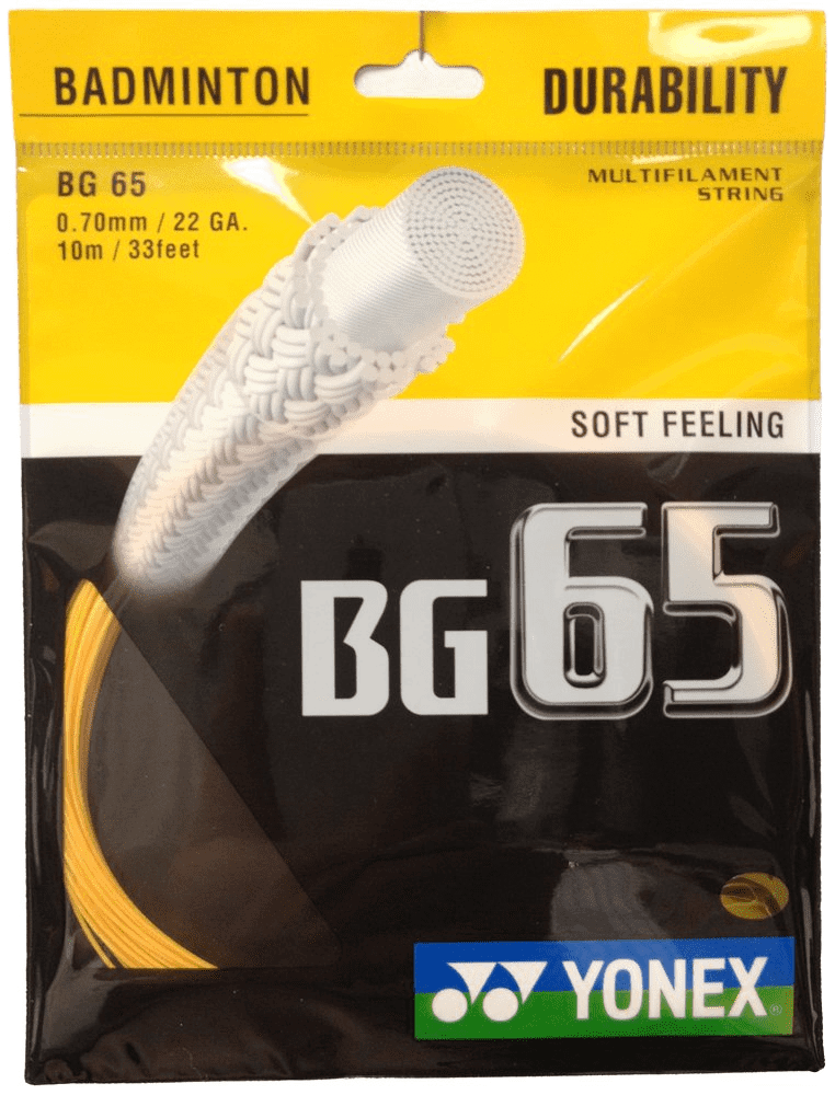 Yonex BG65 Badminton String - High Performance Synthetic Gut for Durability & Control | Perfect for Tournaments & Recreational Play