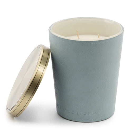 Premium 900g Leather Scented Candle by Scented Space - Luxury Home Fragrance for Living Room, Bedroom & Office Decor