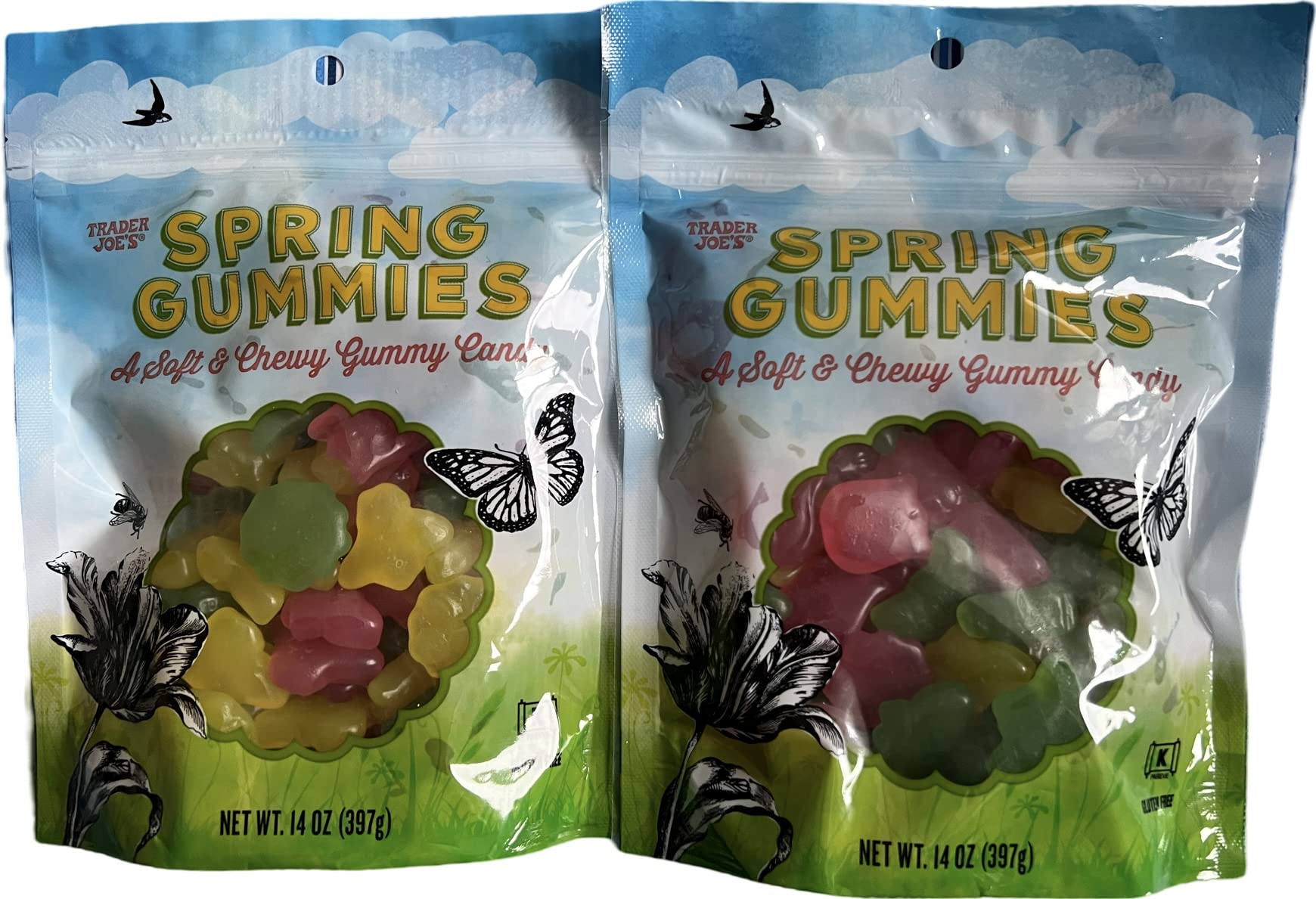 Joe's Spring Gummies - Soft & Chewy Candy, Assorted Fruit Flavors, Pack of 2 - Perfect for Parties, Snacking & On-the-Go Treats