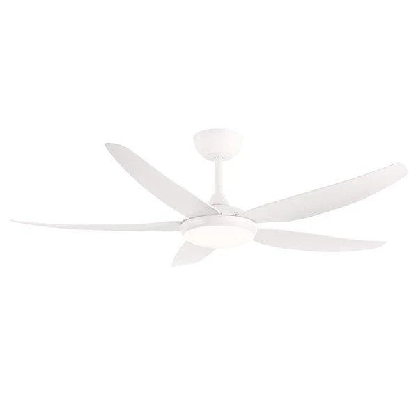 Amari 56 Inch DC Ceiling Fan with 5 Blades, 24W Dimmable CCT LED Light, White - Perfect for Living Room, Bedroom, and Office Cooling