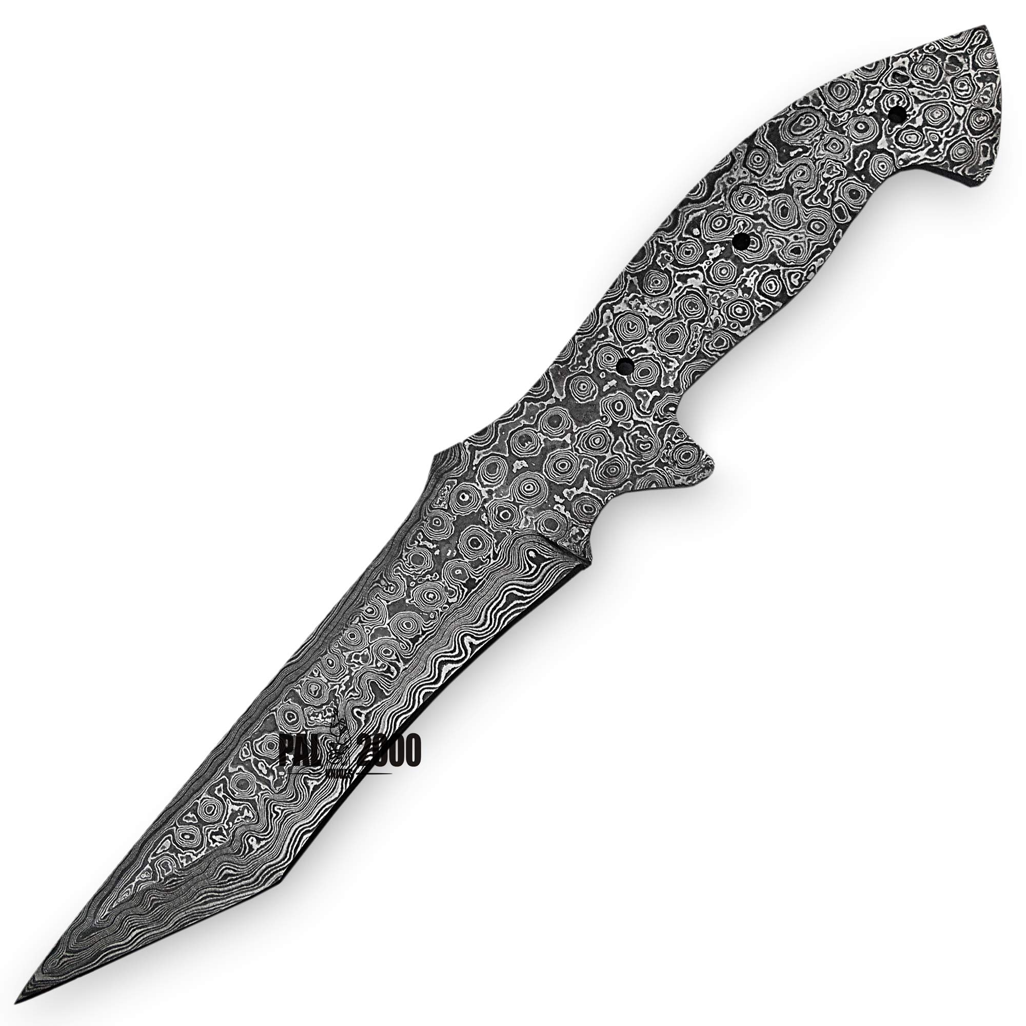 Custom Handmade Damascus Steel Hunting Knife Blank Blade - PAL 2000 SMMM 9888 for Knife Making | Perfect for Outdoor Survival, Bushcraft & DIY Projects