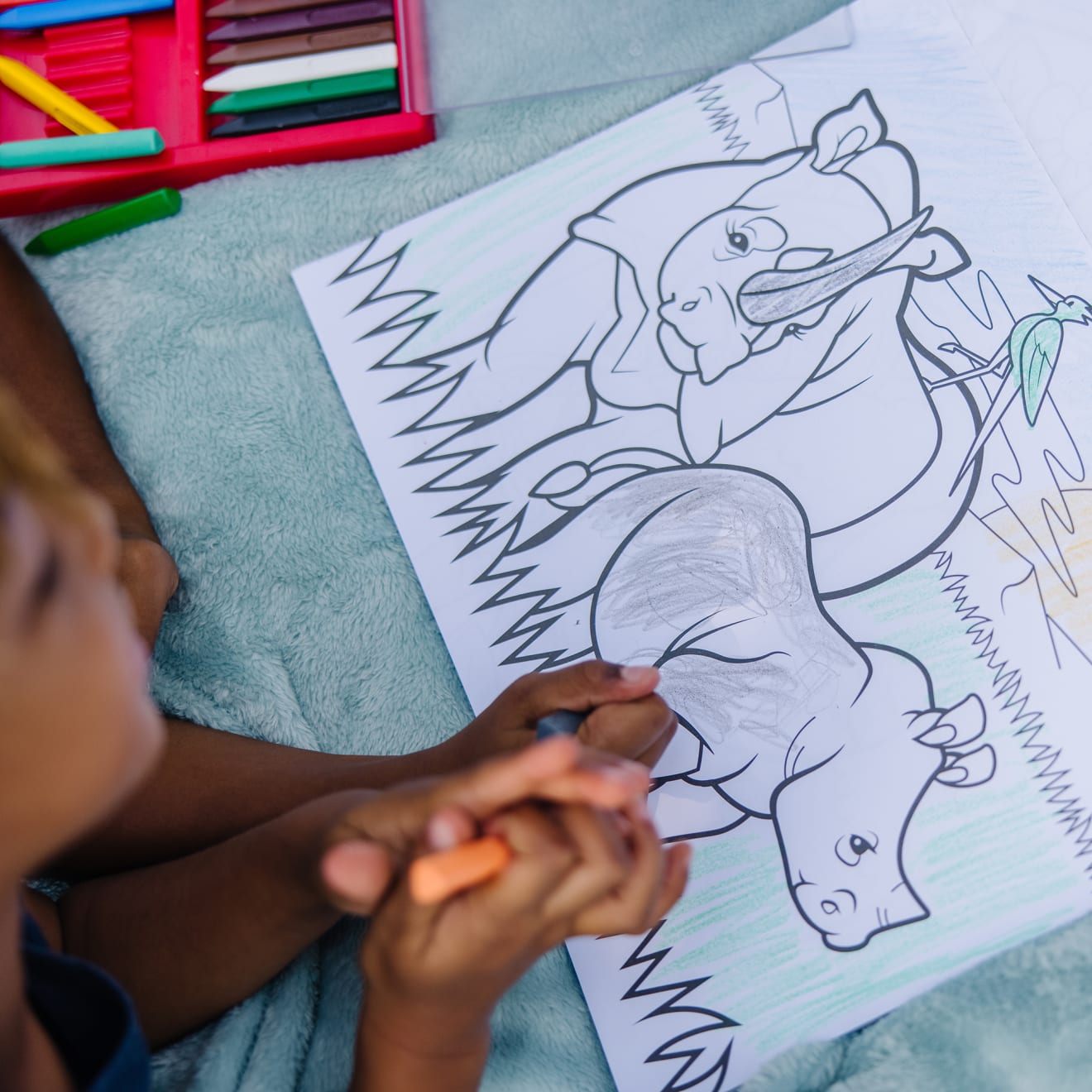 Jumbo Animal Coloring Pad for Kids - Large Fun & Educational Coloring Book with Cute Animals - Perfect for Home, School & Travel Activities