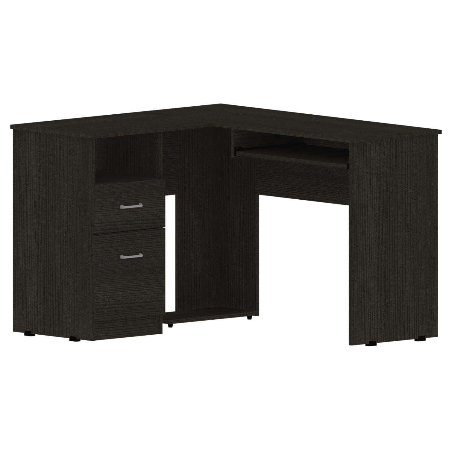 Tuhome Modern L-Shaped Desk with Storage - Home Office Computer Desk for Small Spaces, Gaming & Workstation Setup