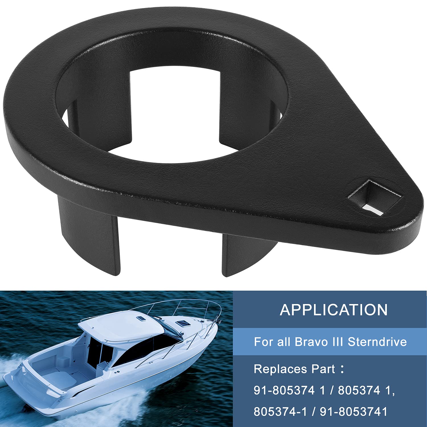 Bravo 3 Bearing Retainer Install Tool Kit - Compatible with Bravo 3 Outdrives, Replaces OEM 91-8053741 & 805374-1 - Perfect for Marine Engine Repair and Boat Maintenance