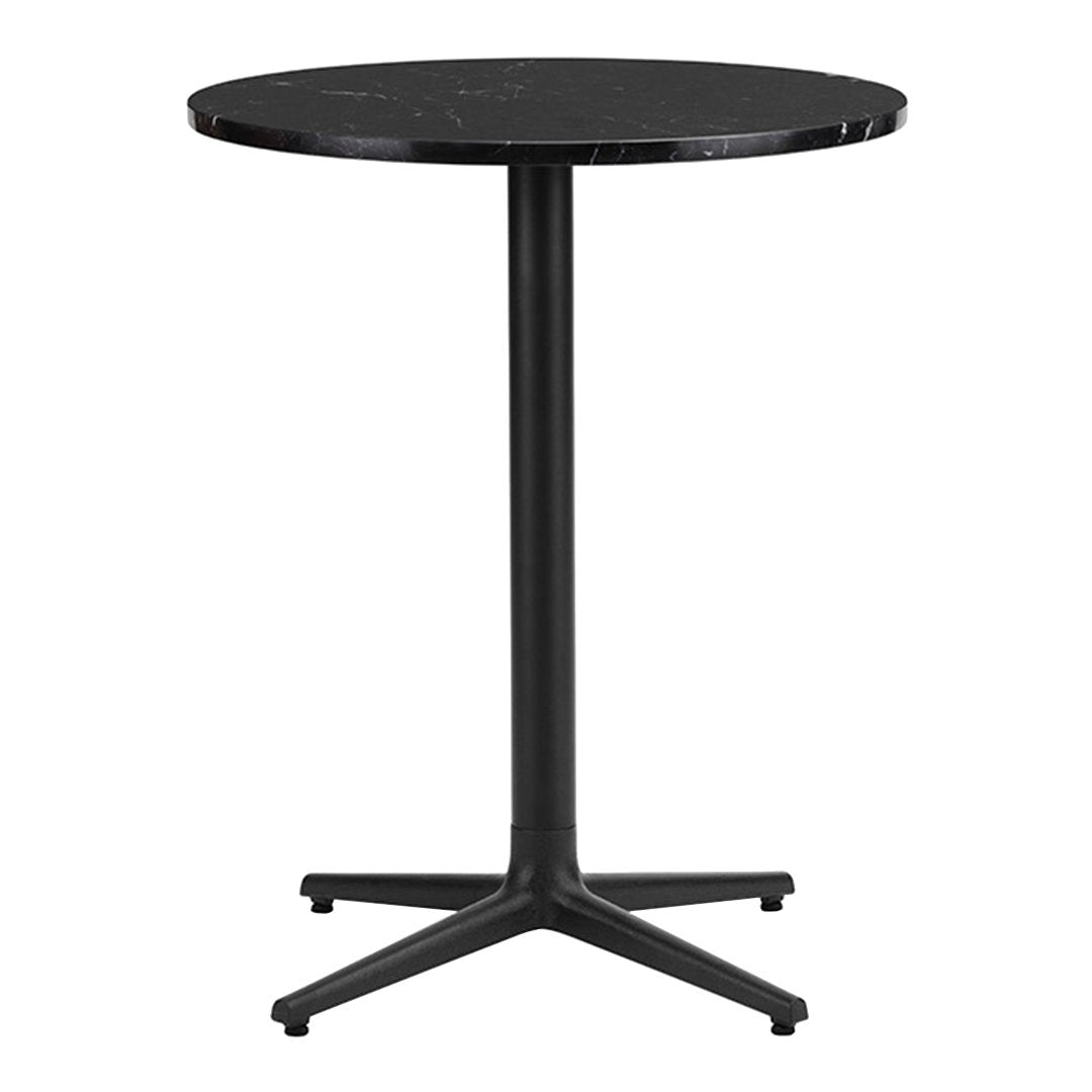 Round Outdoor Cafe Table - Aluminum All-Weather Patio Bistro Set for Garden, Deck, Poolside & Restaurant Dining - Commercial Grade Rust-Proof Design