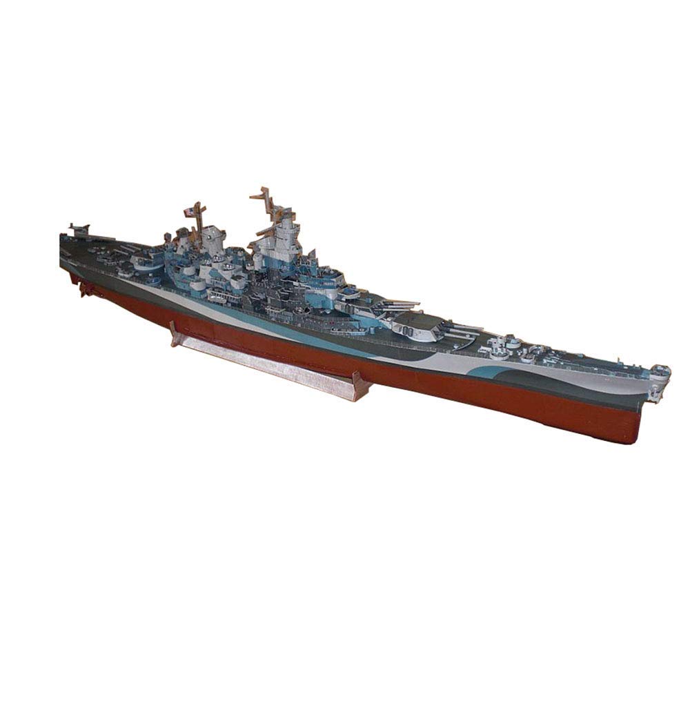 1/200 Scale USS Missouri Battleship Military Paper Puzzle Model - 53 Inch DIY 3D Puzzle for Kids & Adults, Perfect Educational Toy & Gift for History Enthusiasts | Great for Home Decoration, STEM Learning & Collectors Display