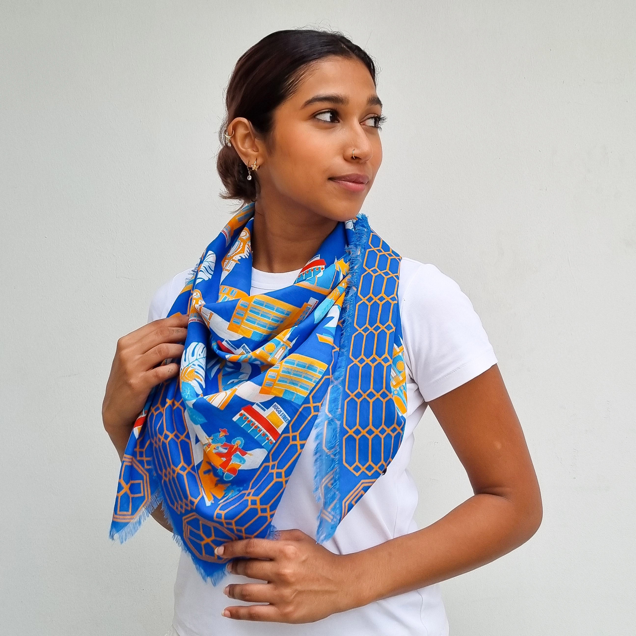 Soft Cotton Scarf for Women - Breathable & Lightweight Fashion Accessory for Everyday Wear, Travel, and Office Outfits