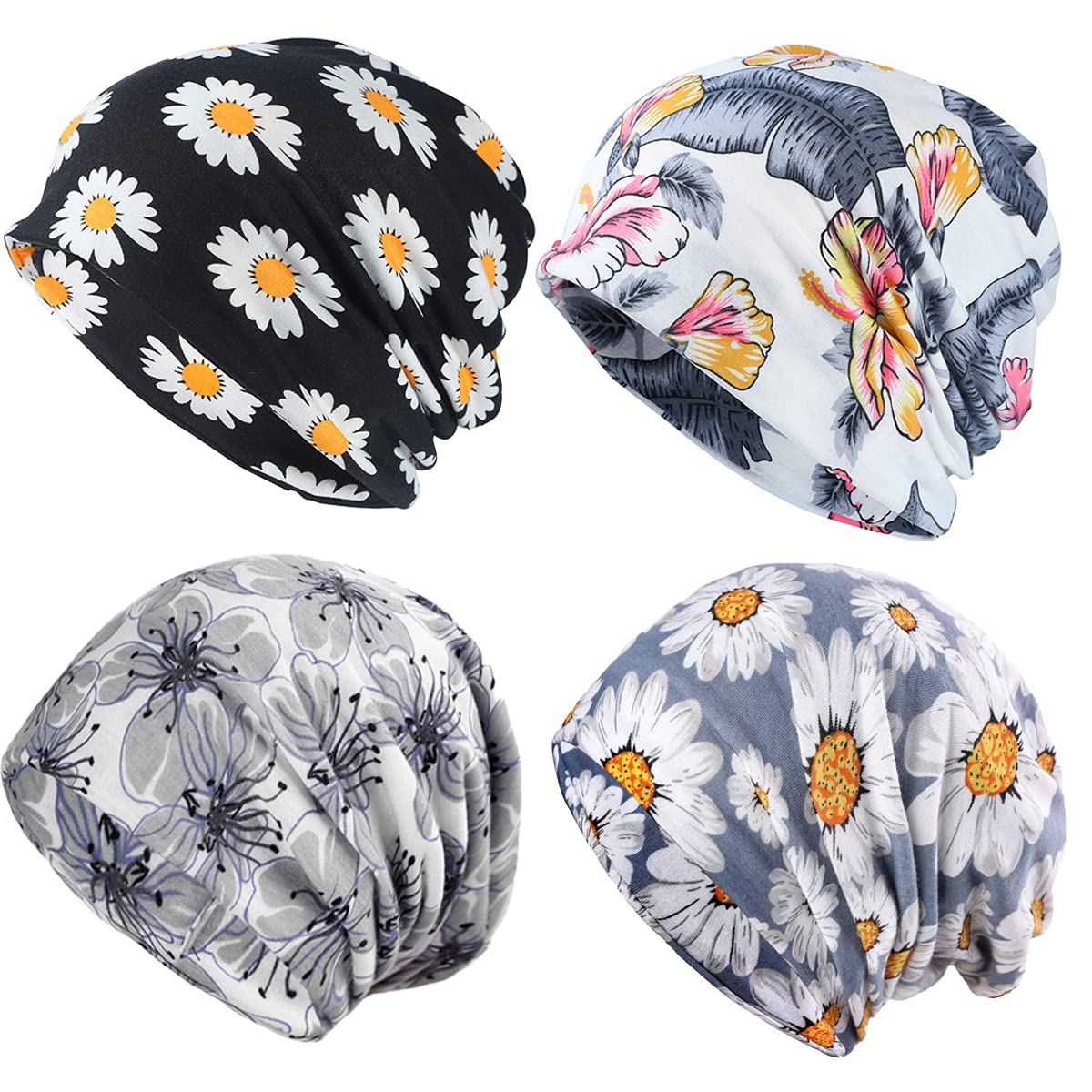 JarseHera Women's Slouchy Beanie - Soft Cotton Chemo Cap & Cancer Headwear Turban for Comfort & Style | Perfect for Cold Weather, Chemotherapy, and Everyday Wear