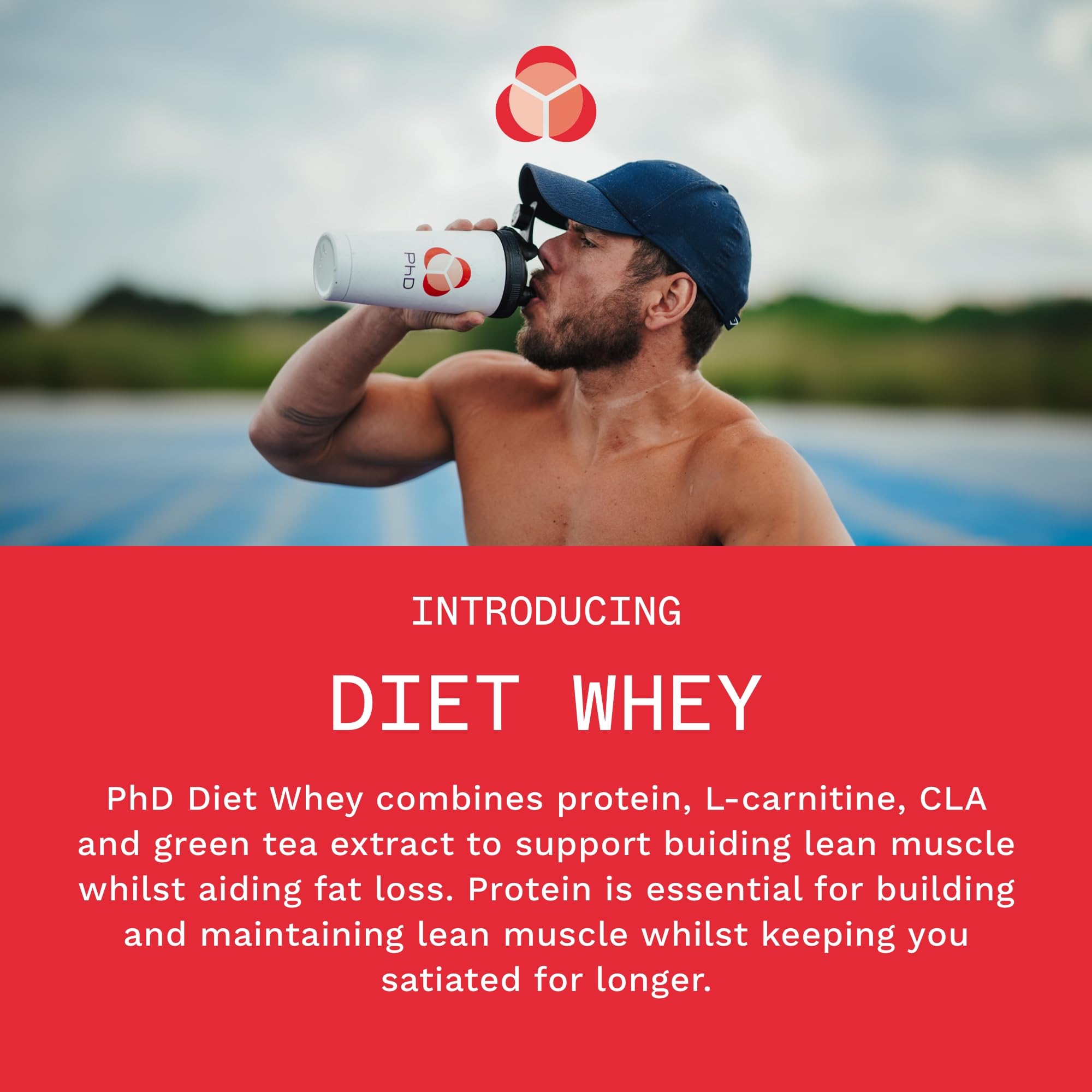 PhD Nutrition Diet Whey Low Calorie Protein Powder - High Protein, Low Carb Lean Matrix for Weight Loss & Muscle Gain | Milk Chocolate Flavor | 32 Servings (800g) | Perfect for Post-Workout Recovery & Healthy Meal Replacement