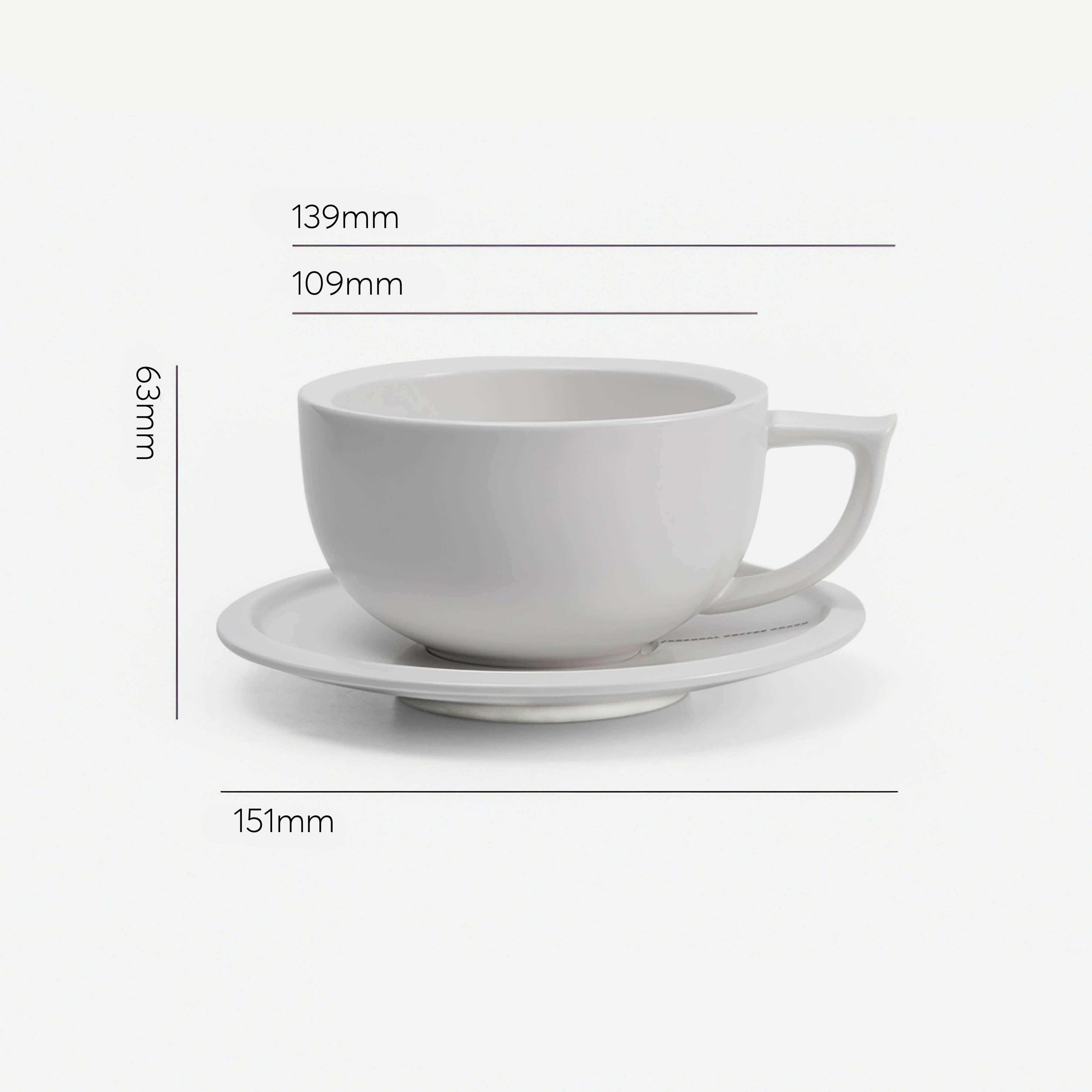 Premium Embossed Ceramic Latte Cup 280ml - Handcrafted Coffee Mug with Elegant Design - Perfect for Home, Café & Gifts - MUVNA