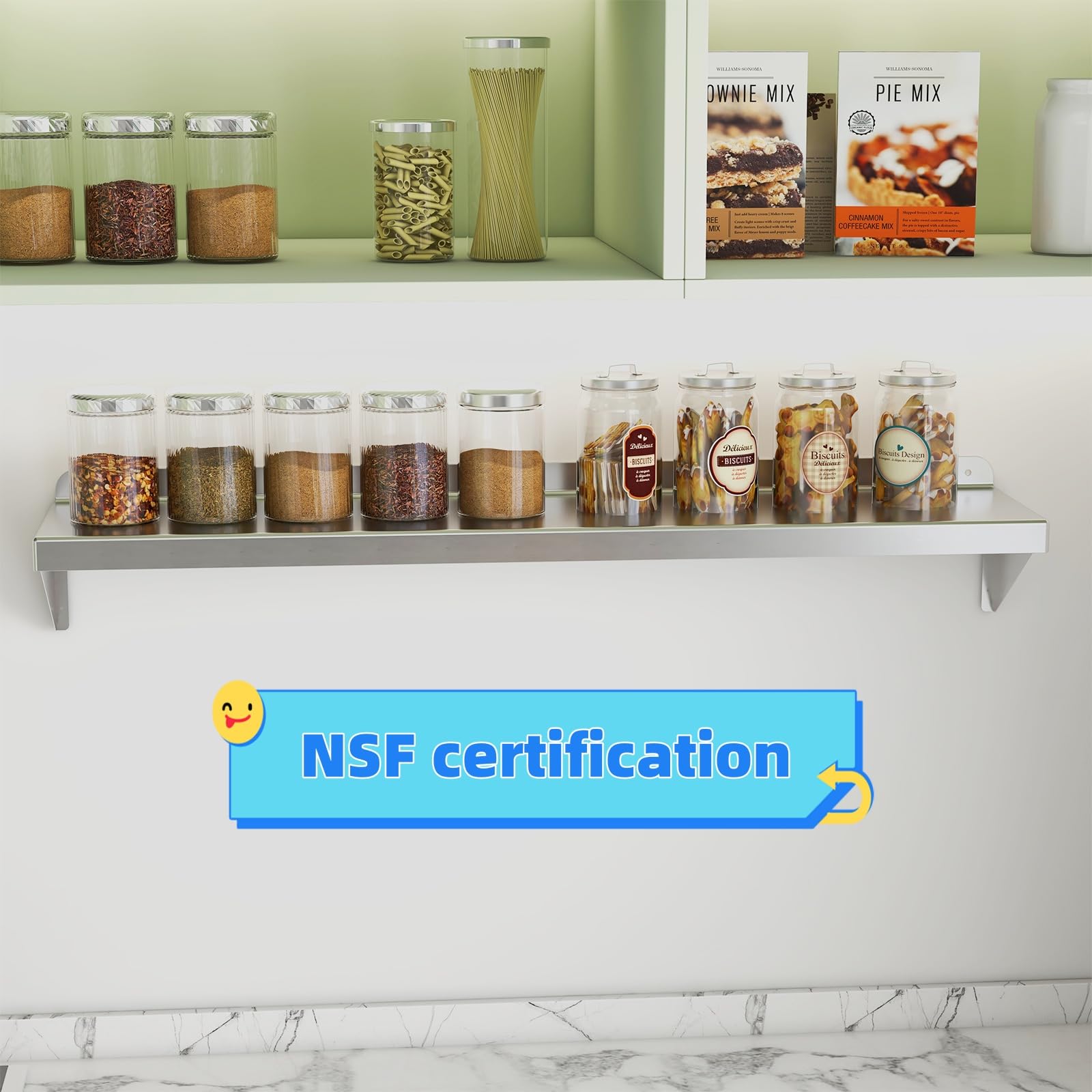 Stainless Steel Wall Mount Shelf - 12
