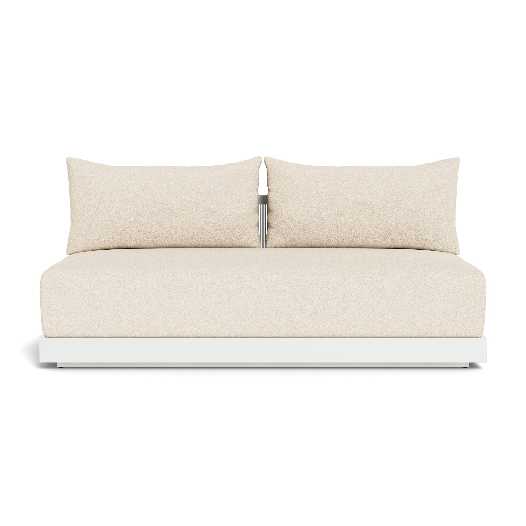 Antigua 2-Seat Armless Sofa - Modern Small Space Loveseat for Living Room, Bedroom, or Office - Comfortable and Stylish Lounge Seating