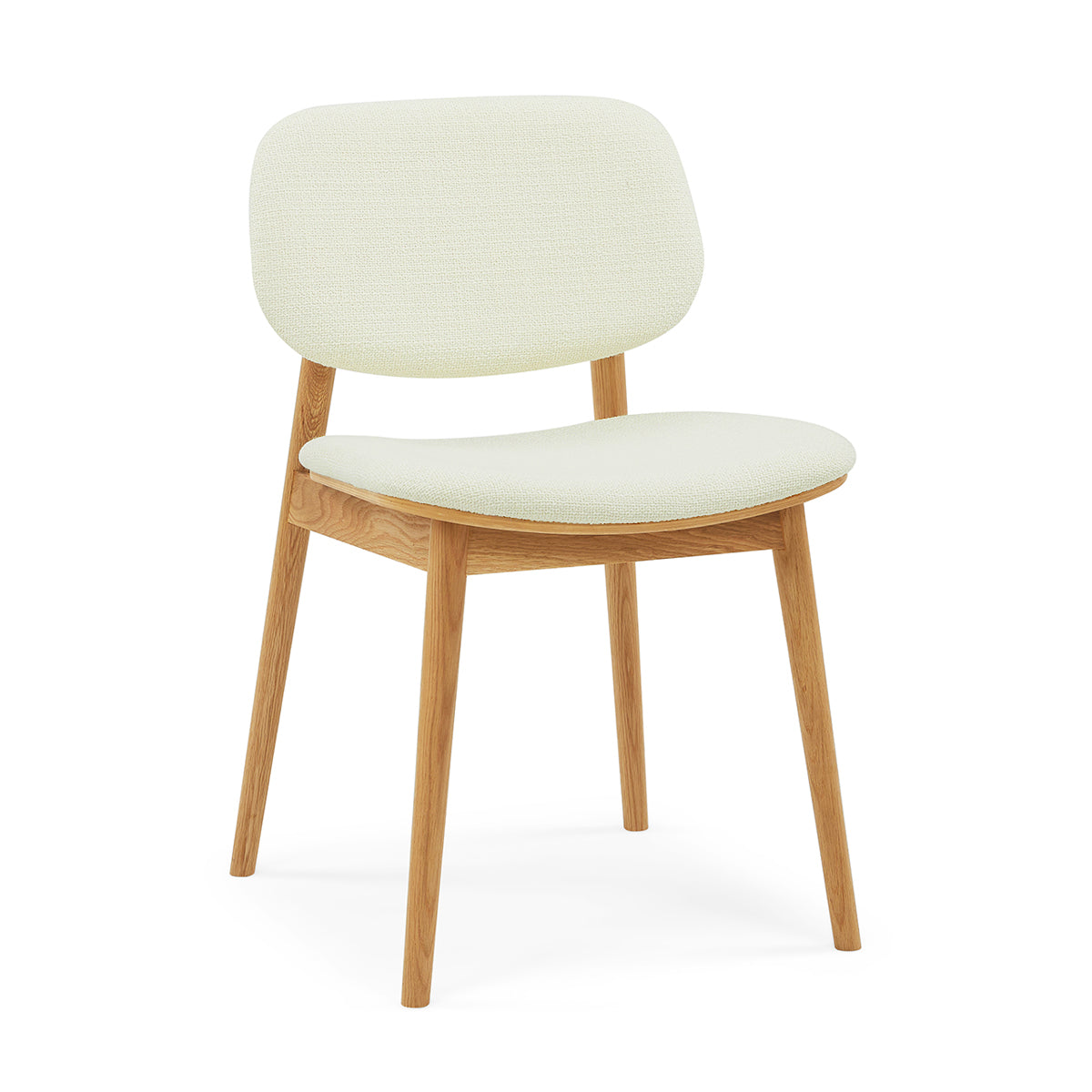 Lando Fabric Dining Chair - Solid Oak Wood Frame, Comfortable Upholstered Seat - Perfect for Kitchen, Dining Room, and Home Office Use