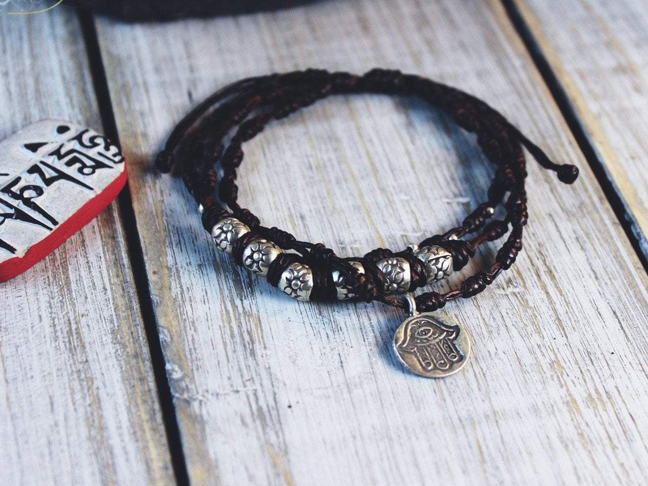 Hamsa Hand Bracelet for Women - Evil Eye Protection Jewelry - Boho Chic Adjustable Beaded Bracelet for Good Luck & Positive Energy - Perfect for Yoga, Meditation & Spiritual Healing