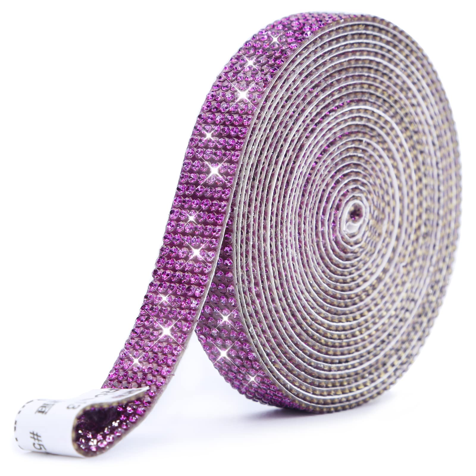 3.3 Yards Self-Adhesive Rhinestone Ribbon - Sparkling Diamond Stickers for Phone, Car, Wedding Cake Decorations, DIY Crafts (0.51