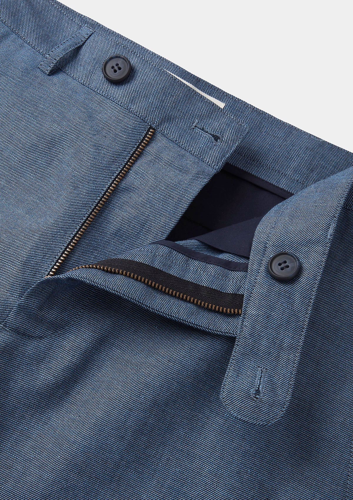 Premium Steel Blue Twill Shorts for Men - Comfortable & Stylish Casual Wear - Perfect for Summer, Travel & Outdoor Activities