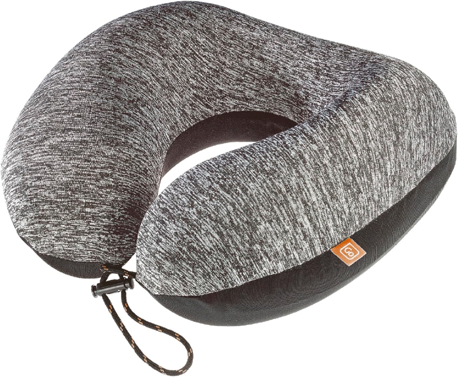 ZZZ's Comfortable Memory Foam Neck Pillow for Travel & Commuting - Airplane, Car, Bus & Gaming Support - Made in USA (Orange) | Perfect for Long Flights, Road Trips & Office Naps