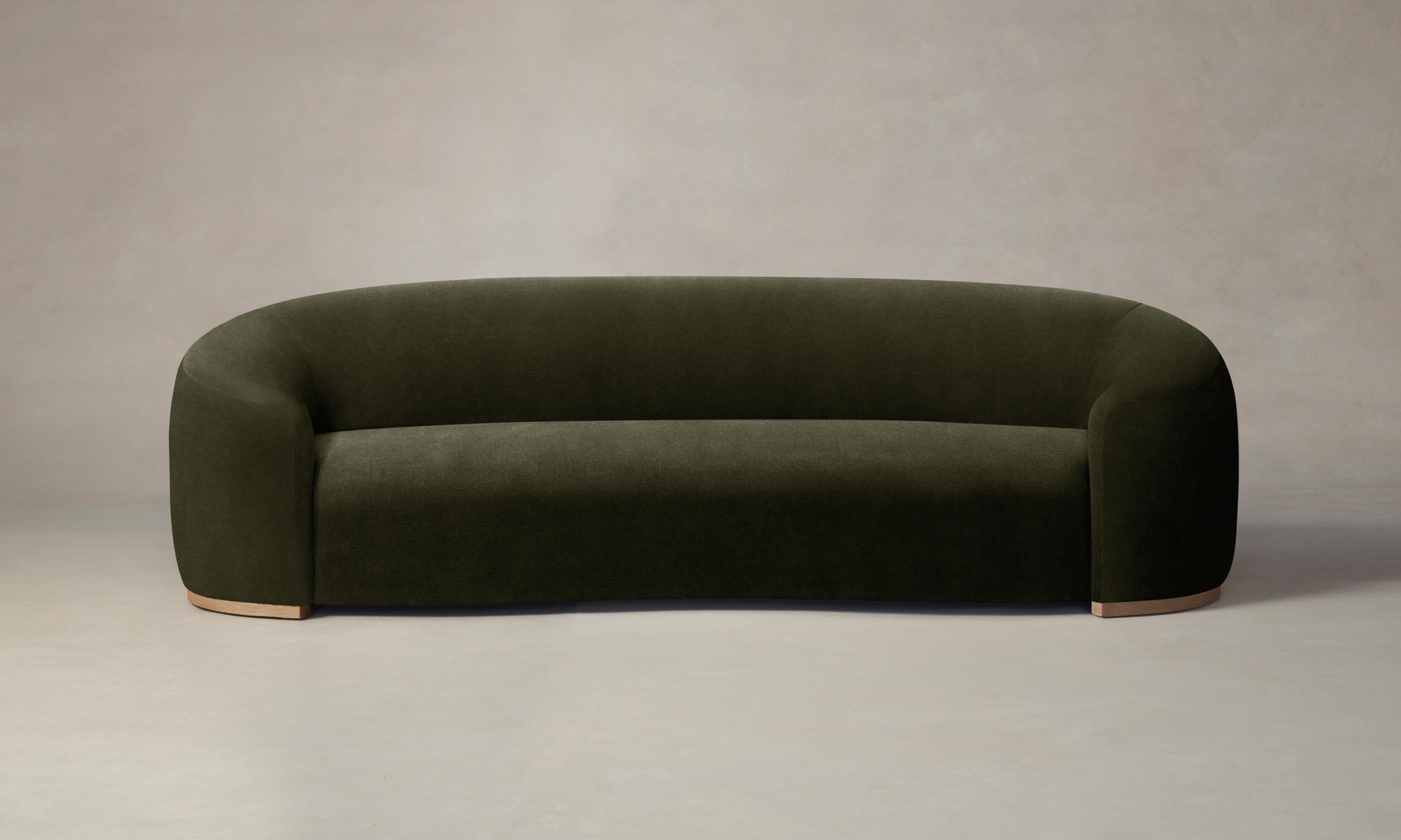 The Chelsea Sofa - Performance Velvet Olive Green Upholstered Modern Living Room Couch for Small Spaces & Apartments | Durable & Stylish Home Decor