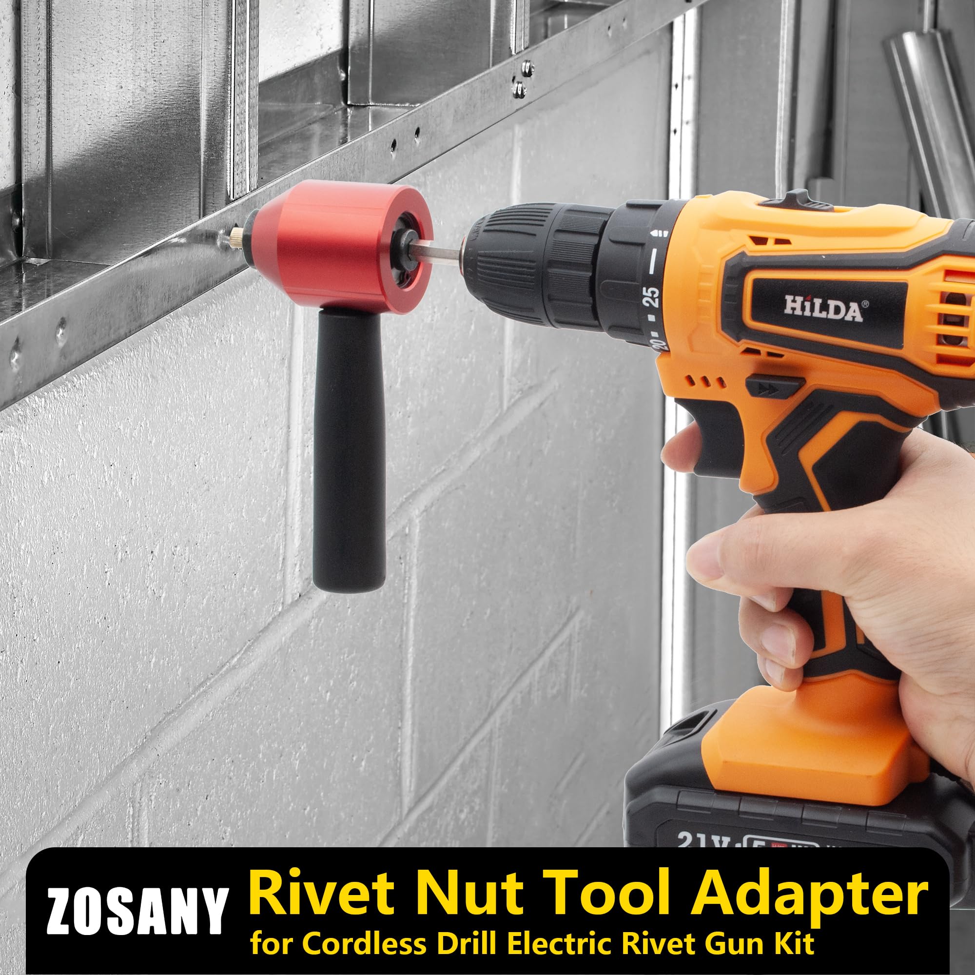 Heavy Duty Rivet Nut Tool Kit for Cordless Drill - 5 Metric & 13 Mandrels with 290PCS Assorted Rivet Nuts - Durable Carrying Case - Perfect for Automotive Repair, Metal Fabrication & DIY Projects