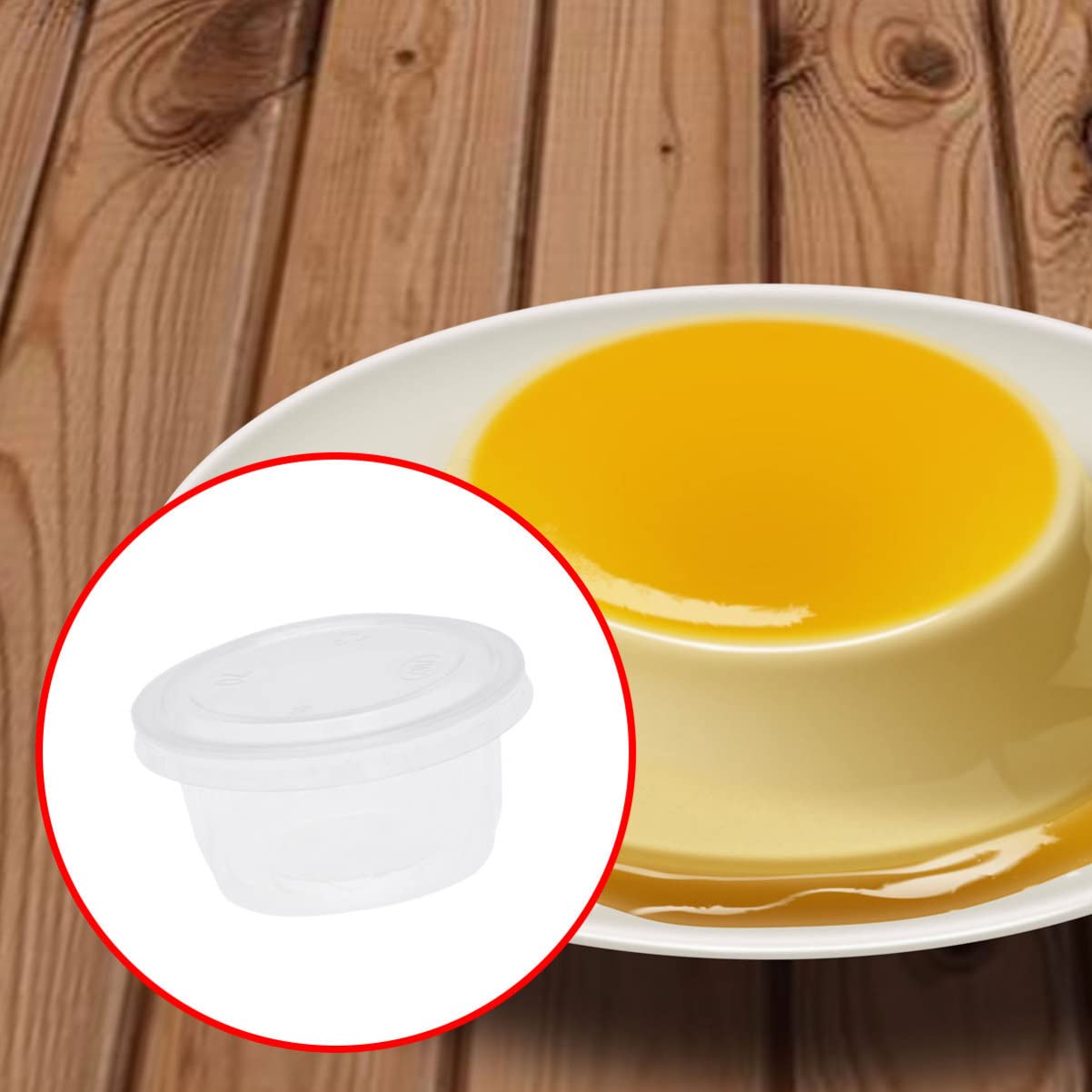 NUOBESTY 100-Pack Clear Disposable Mini Food Storage Containers with Lids - Perfect for Salad Dressing, Condiments, Sauce, Yogurt, Jelly & Pudding | Ideal for Parties, Picnics, Takeout & Meal Prep