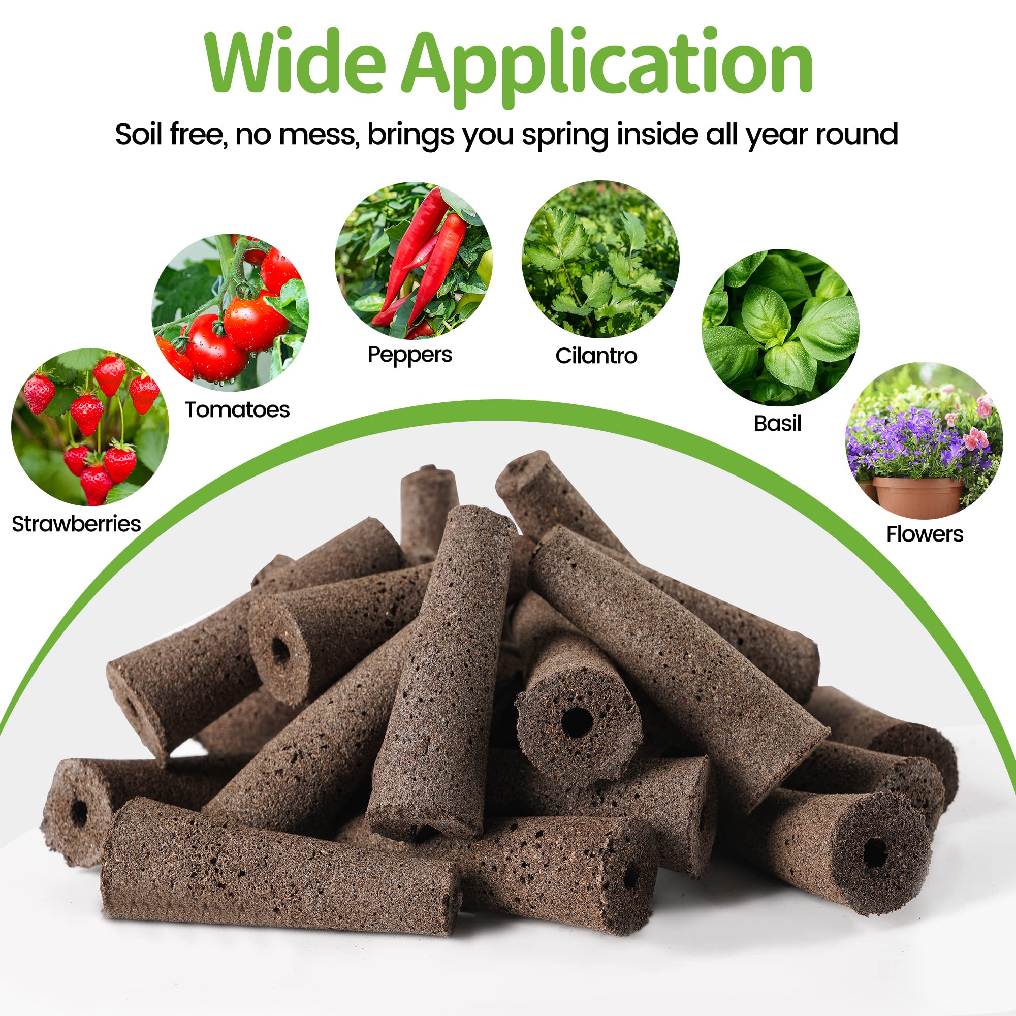 30 Pack Hydroponic Grow Sponges - AeroGarden Compatible Seed Pods & Seedling Starter Sponges for Indoor Gardening | Perfect for Hydroponic Systems, Herb Gardens, and Indoor Plant Starters