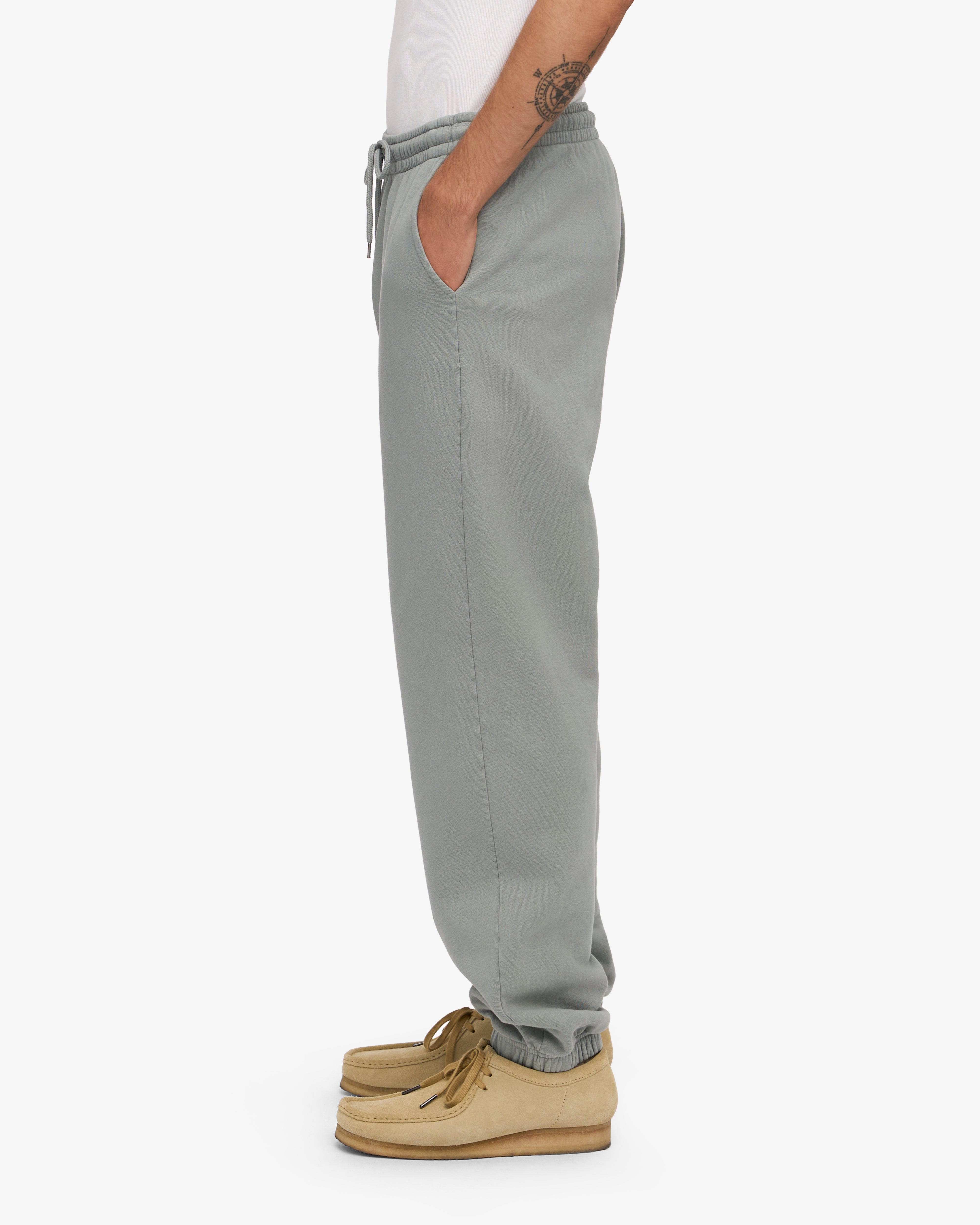 Premium Organic Cotton Sweatpants for Men & Women - Soft & Comfortable Steel Blue Joggers for Lounge, Yoga & Workout