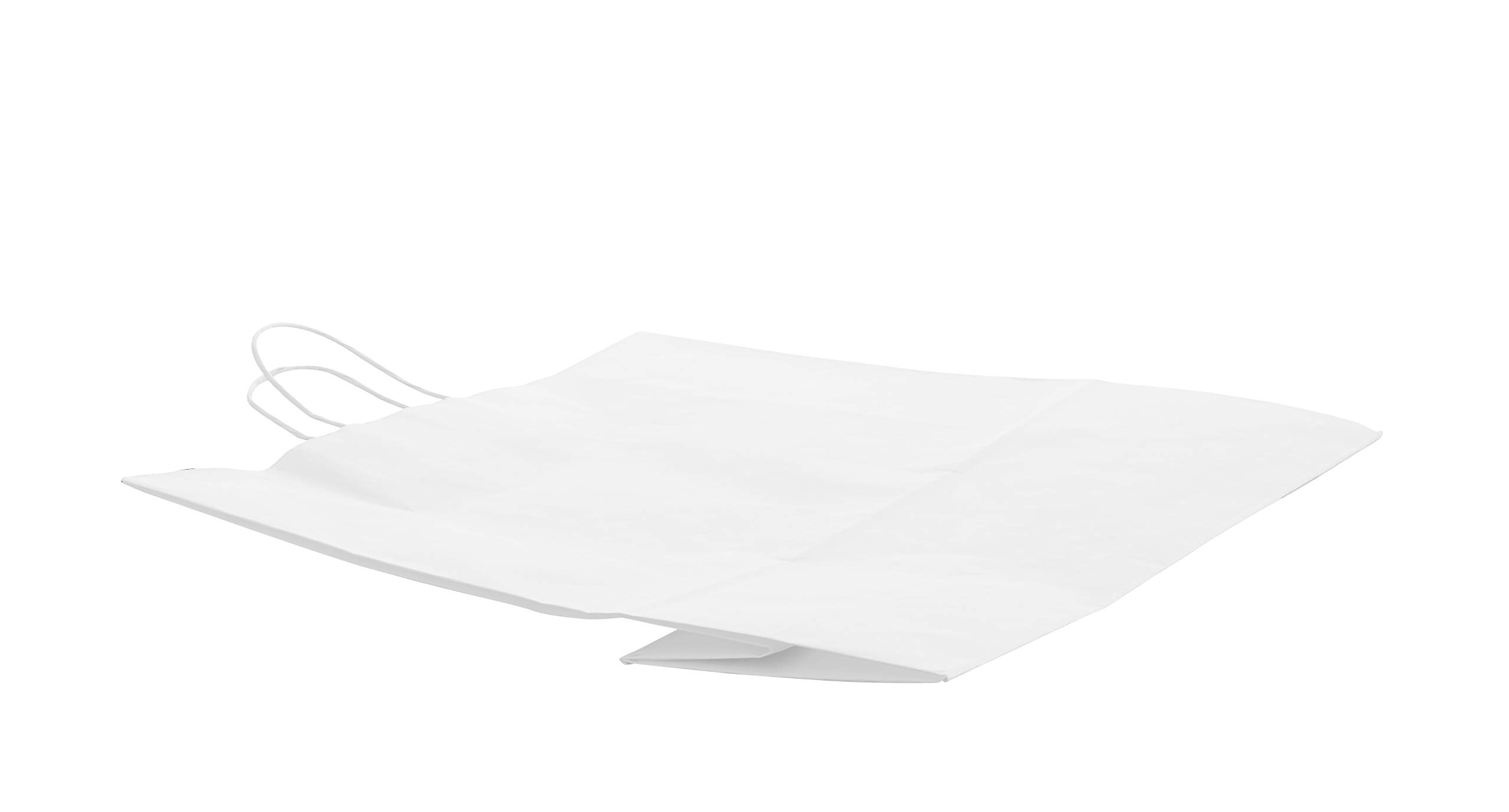 EcoQuality 13x7x17 Inches Large White Kraft Paper Bags with Handles - 250pcs - Strong Reusable Eco-Friendly Shopping Bags for Retail, Gift, Party, Grocery & Lunch - Perfect for Stores, Weddings, Events & Sustainable Packaging
