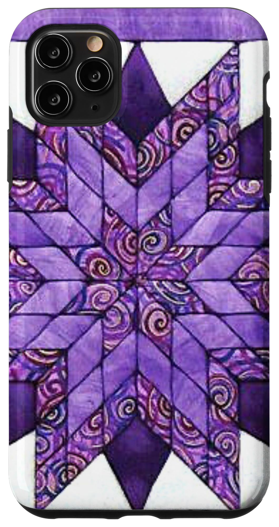 iPhone 11 Pro Max Case - Quilted Boho Farmhouse Design for Women | Perfect for Sewing Enthusiasts & Country Style Lovers | Protective Phone Cover for Daily Use, Travel & Outdoor Activities