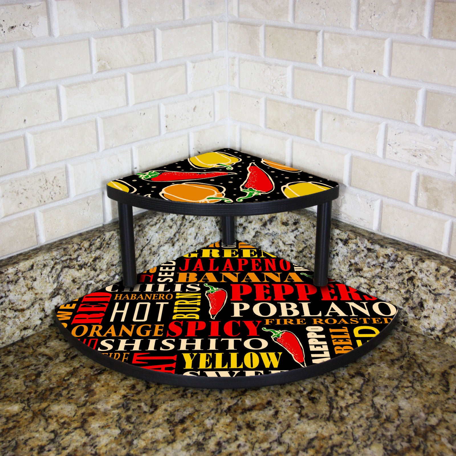 Counter Caddies™ PEPPER Themed 7-Inch Height Organizer - Perfect for Kitchen Countertops, Spice Storage & Home Organization