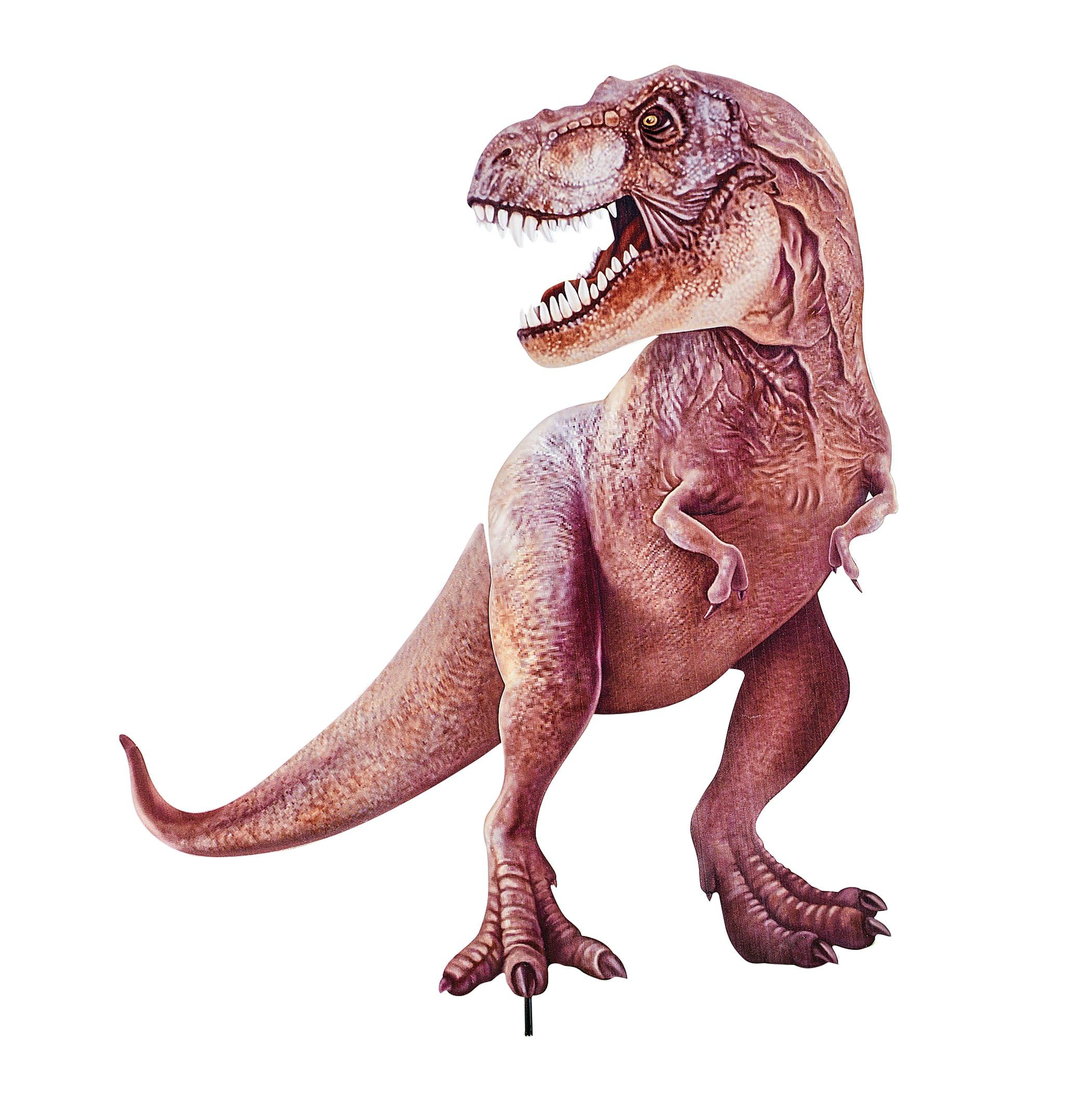 Realistic Tyrannosaurus Rex Metal Garden Stake - Dinosaur Outdoor Decor, Yard Art, Lawn Ornament for Jurassic Themed Gardens & Backyard Landscaping