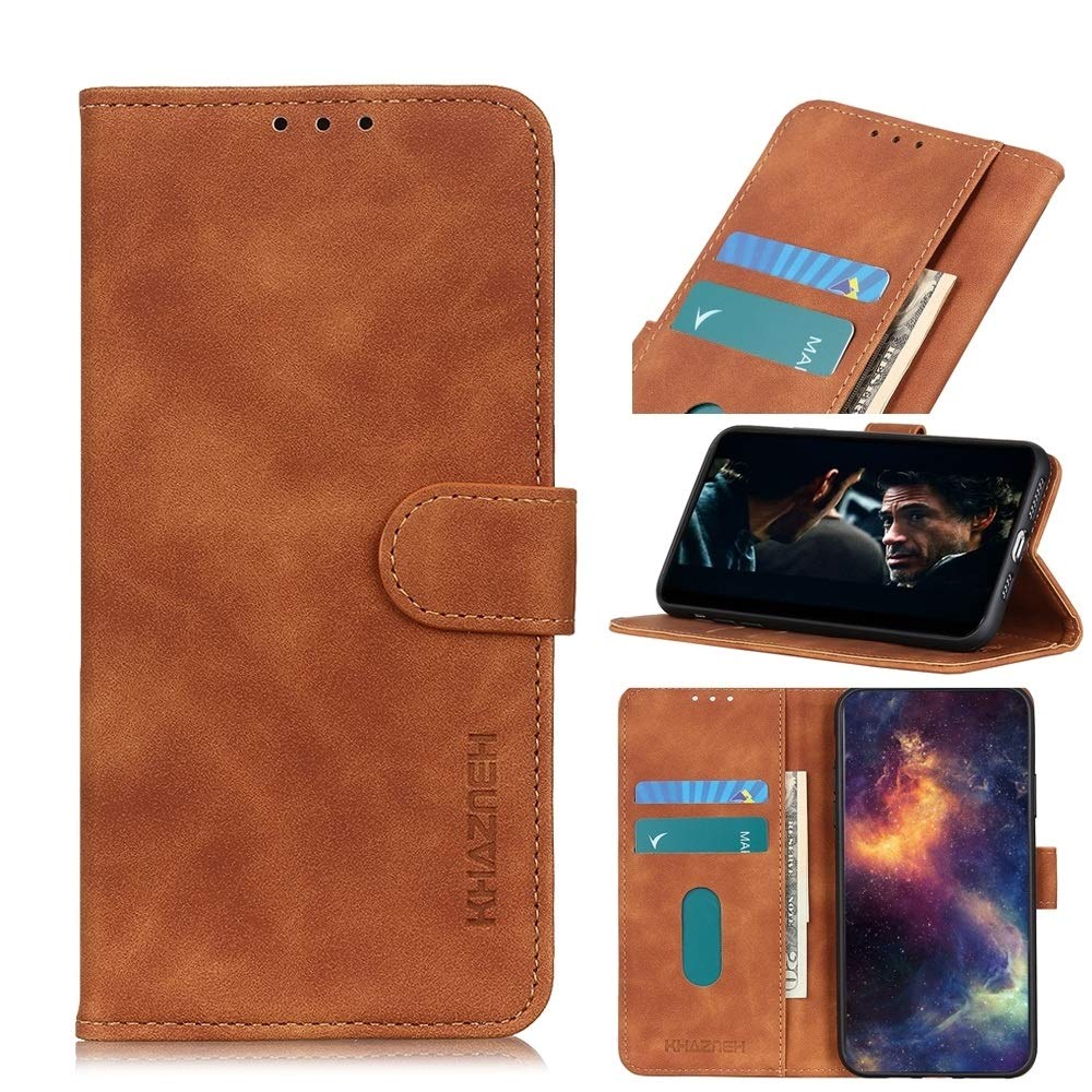 Eco-Friendly PU Leather Wallet Case for Samsung Galaxy Note20 – Retro Brown Flip Cover with Card Slots, Kickstand & TPU Protection | Perfect for Business, Travel & Daily Use