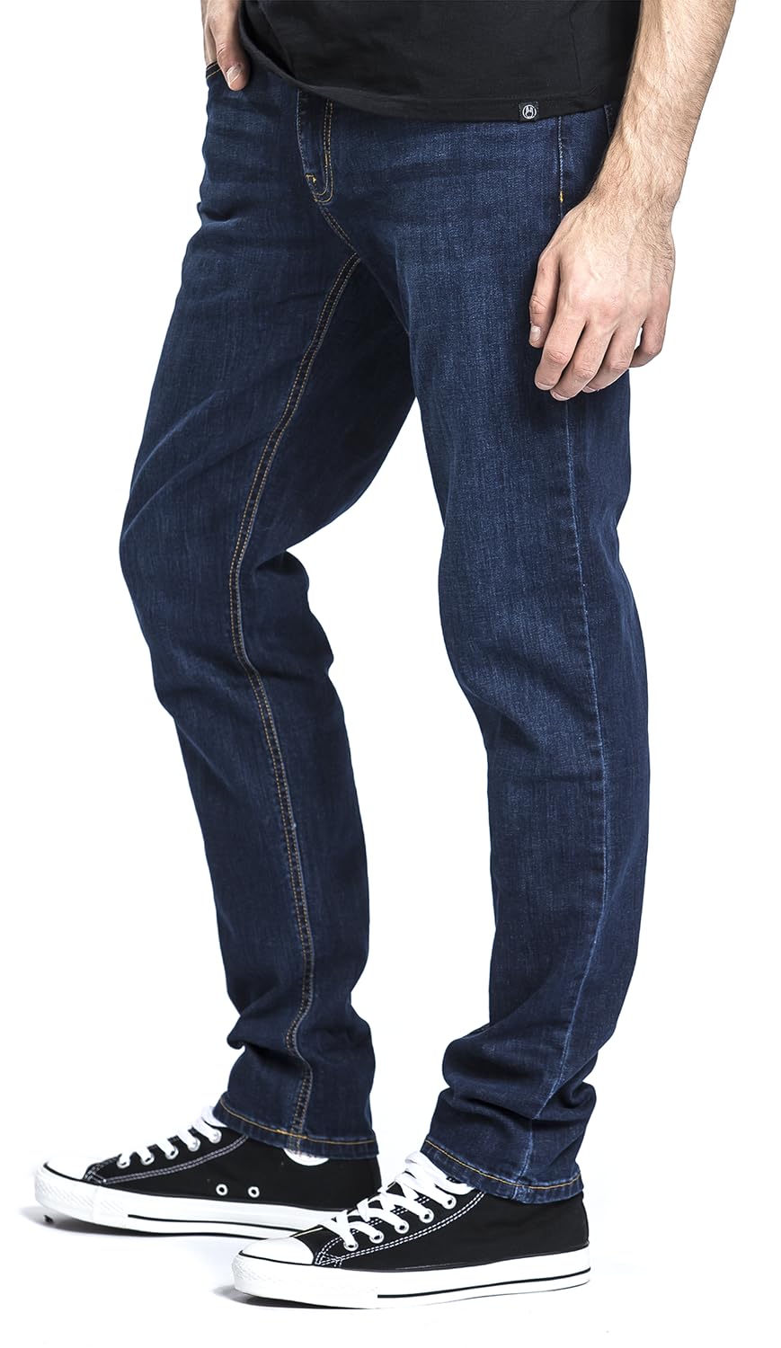 Stretch Denim Slim Fit Jeans for Men - Comfortable Skinny Jeans with Elastic Waistband | Perfect for Casual Wear, Office & Night Out