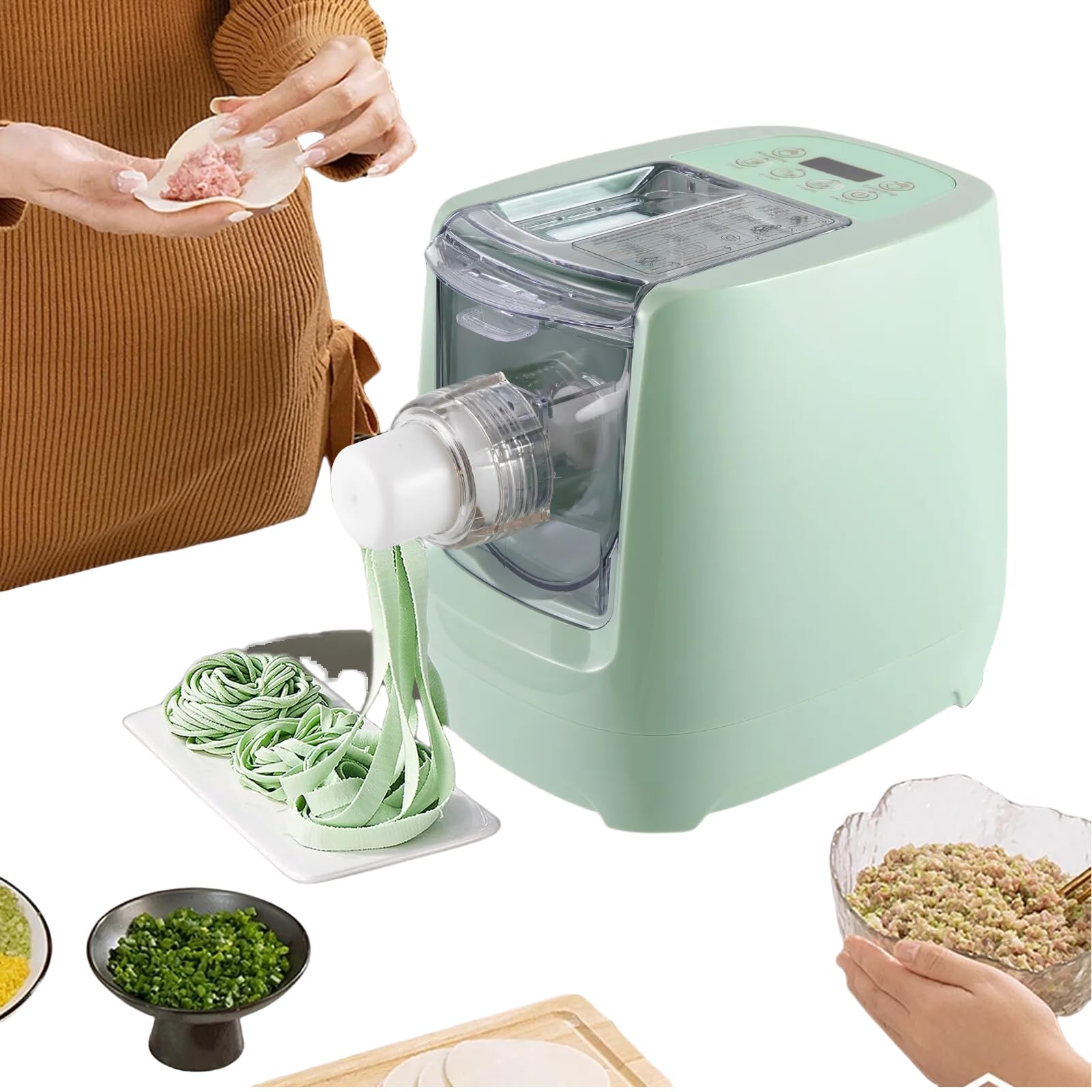 Electric Pasta Maker Machine - 260W Automatic Noodle Maker with 13 Pasta Shapes, 600g Flour Capacity for Homemade Spaghetti, Lasagna & More | Perfect for Home Kitchen, Restaurants & Hotels (Ideal for Italian Cuisine, Family Dinners & Commercial Use)