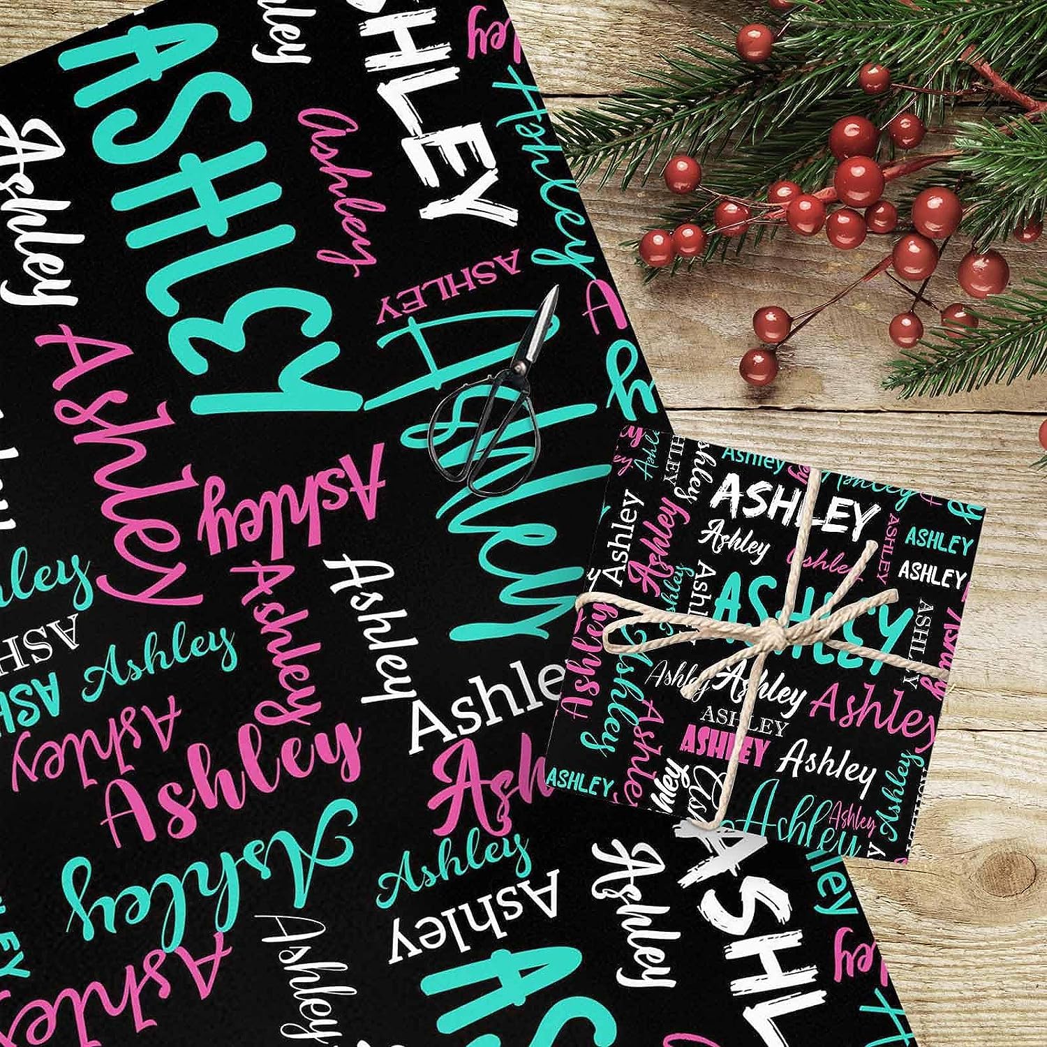 Custom Personalized Name Birthday Wrapping Paper - Funny Gift Wrap 58