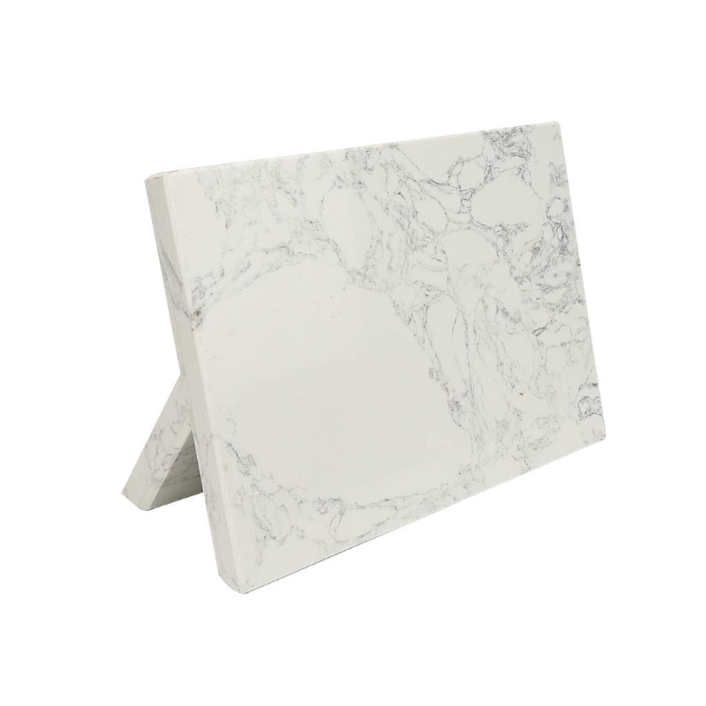 Premium Magnetic Knife Holder - Nordic Style Marble Knife Block Stand with Strong Magnets for Secure Storage | Modern Kitchen Knife Rack & Organizer for Chefs (White) | Perfect for Countertop, Drawer or Wall Mount in Home & Professional Kitchens
