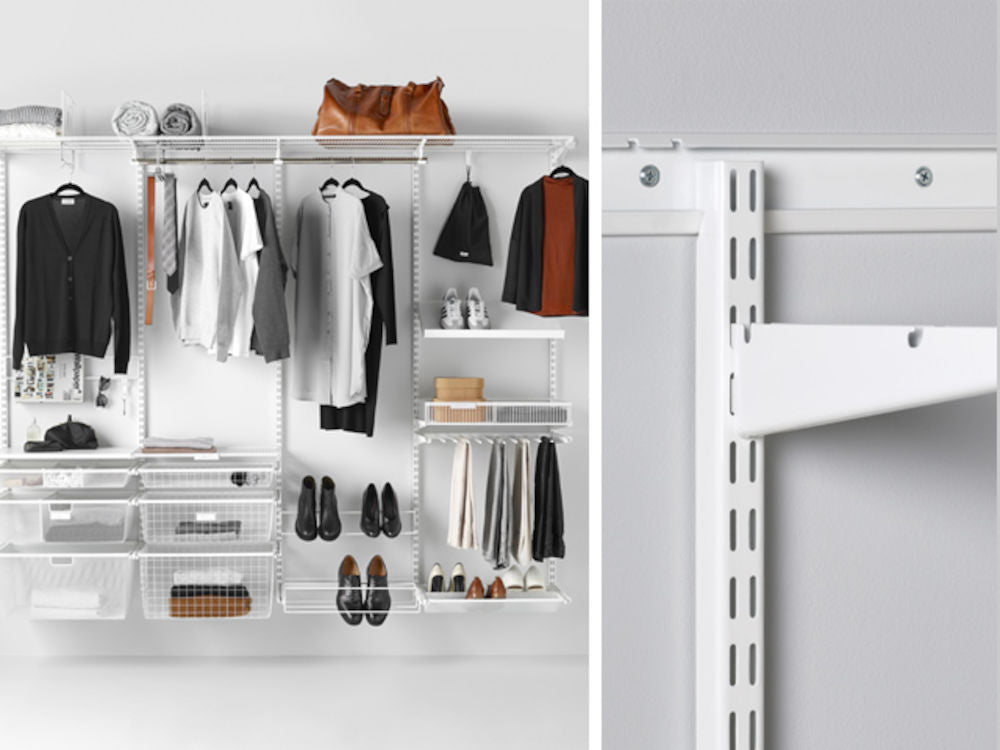 Elfa Basic Wardrobe 2 - 45cm Closet Organizer System with Shelves & Hanging Rod - $165.03 - Perfect for Bedroom, Walk-in Closet & Small Space Storage Solutions