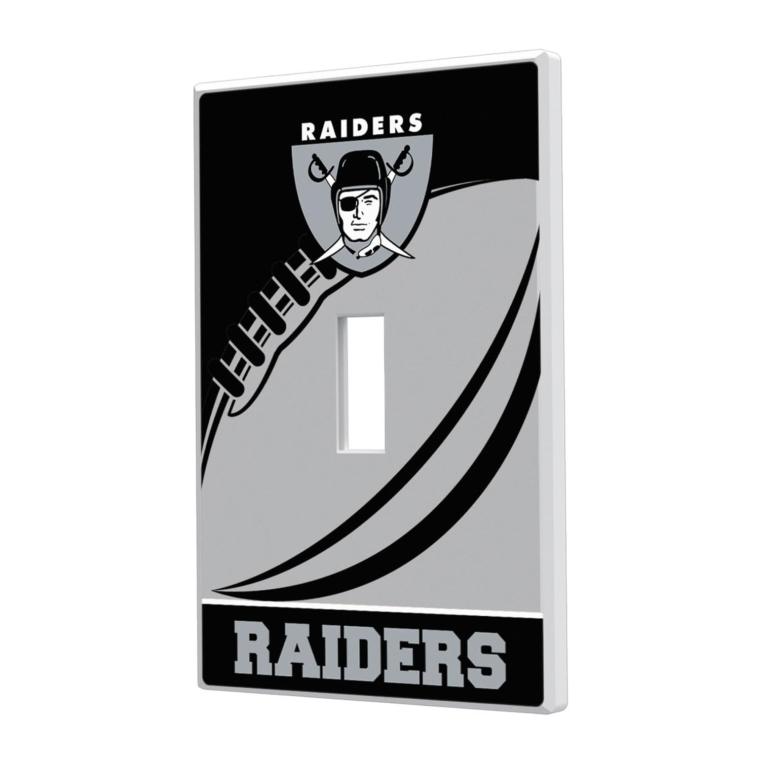 NFL Passtime Design Single Toggle Light Switch Plate Cover - Officially Licensed Football Decor for Bedroom, Man Cave, Game Room & Sports Bar