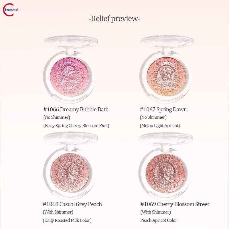COLORROSE Gradient Embossed Blush - Buildable Powder Blush for Cheeks, Natural Flush Makeup | Perfect for Everyday Wear, Date Night & Special Occasions