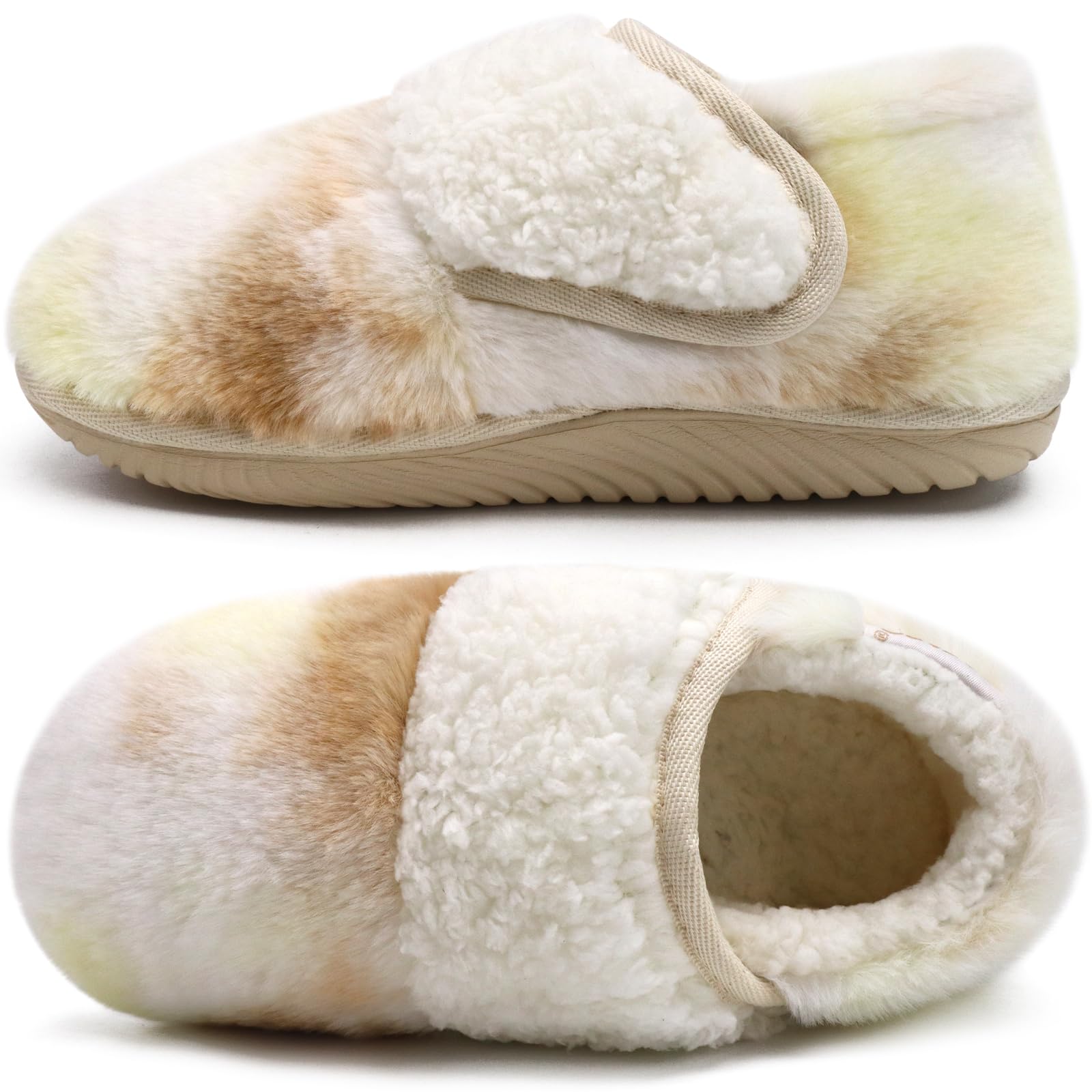 COFACE Women's Memory Foam House Slippers - Soft Fluffy Indoor Outdoor Slippers for Ladies - Perfect for Home, Office, and Travel Comfort
