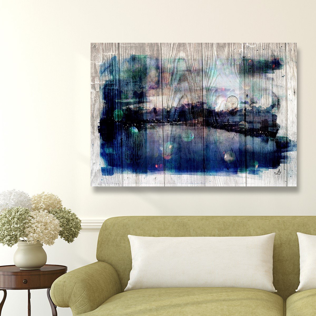 Oliver Gal Abstract Coastal Dream Wall Art Canvas Print - 30x20 Inches Blue & Brown Modern Home Decor - Perfect for Living Room, Bedroom & Office Décor