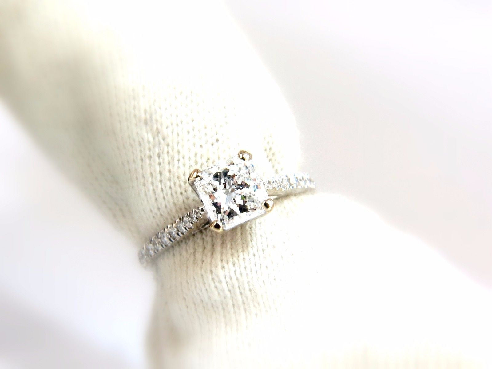 GIA Certified 1.51 Carat Princess Cut Diamond Engagement Ring - D Color VS Clarity, Cathedral Setting for Weddings & Proposals