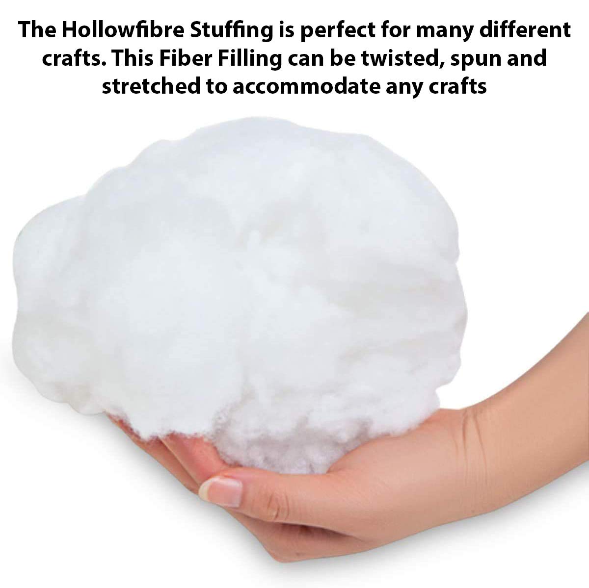 Premium 100% Virgin Hollow Fiber Filling - 2KG Soft Stuffing for DIY Toys, Pillows, Cushions, Teddy Bears & Pet Beds | High-Quality Craft Material for Home Decor & Gift Making