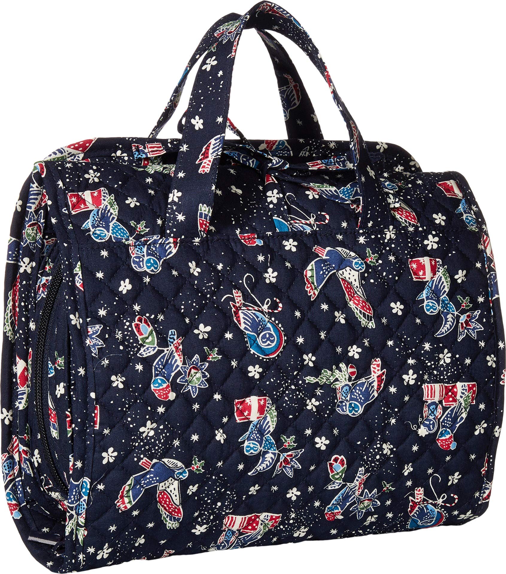 Vera Bradley Iconic Hanging Travel Organizer - Holiday Owls Print - Perfect for Toiletries, Jewelry & Cosmetics - Ideal for Travel, Home & Dorm Organization