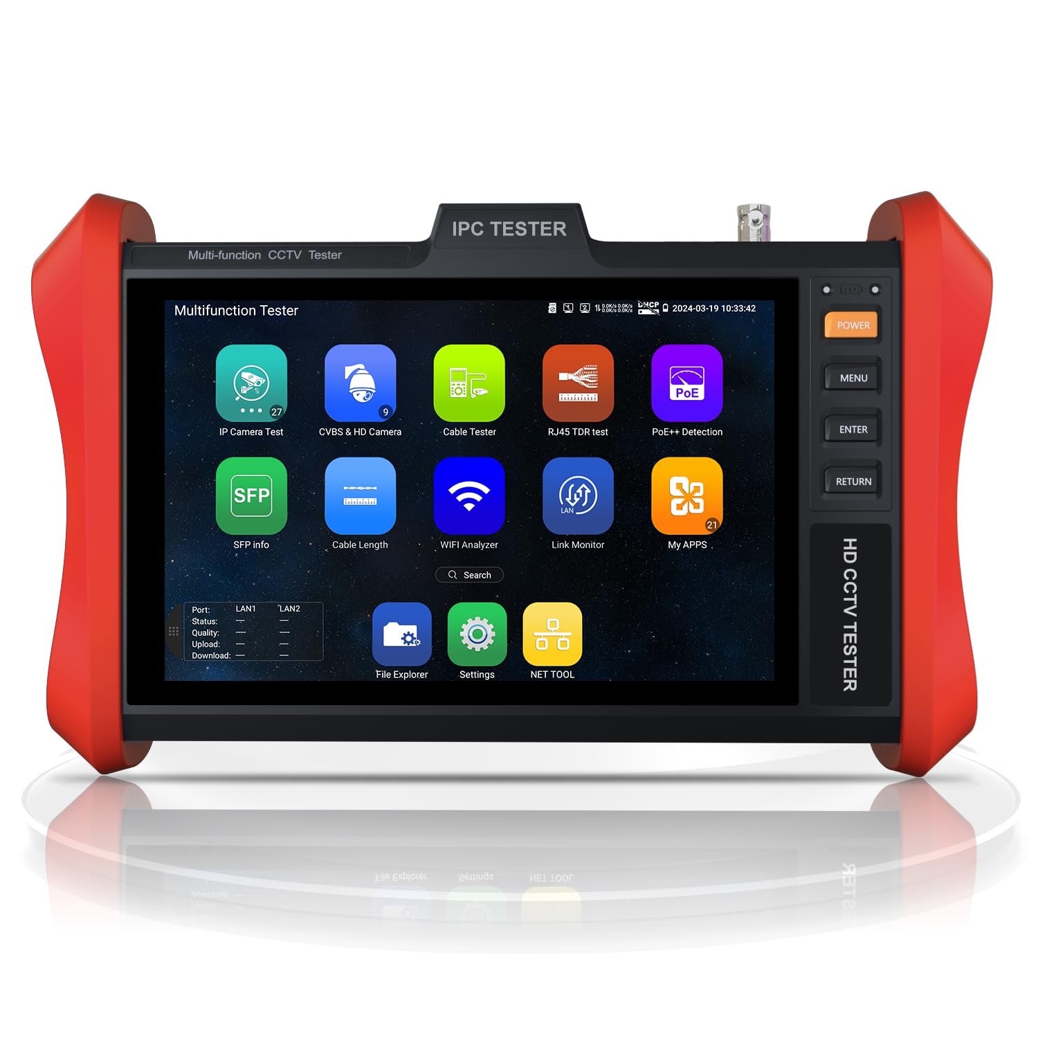 4K 12MP IP Camera Tester with 8