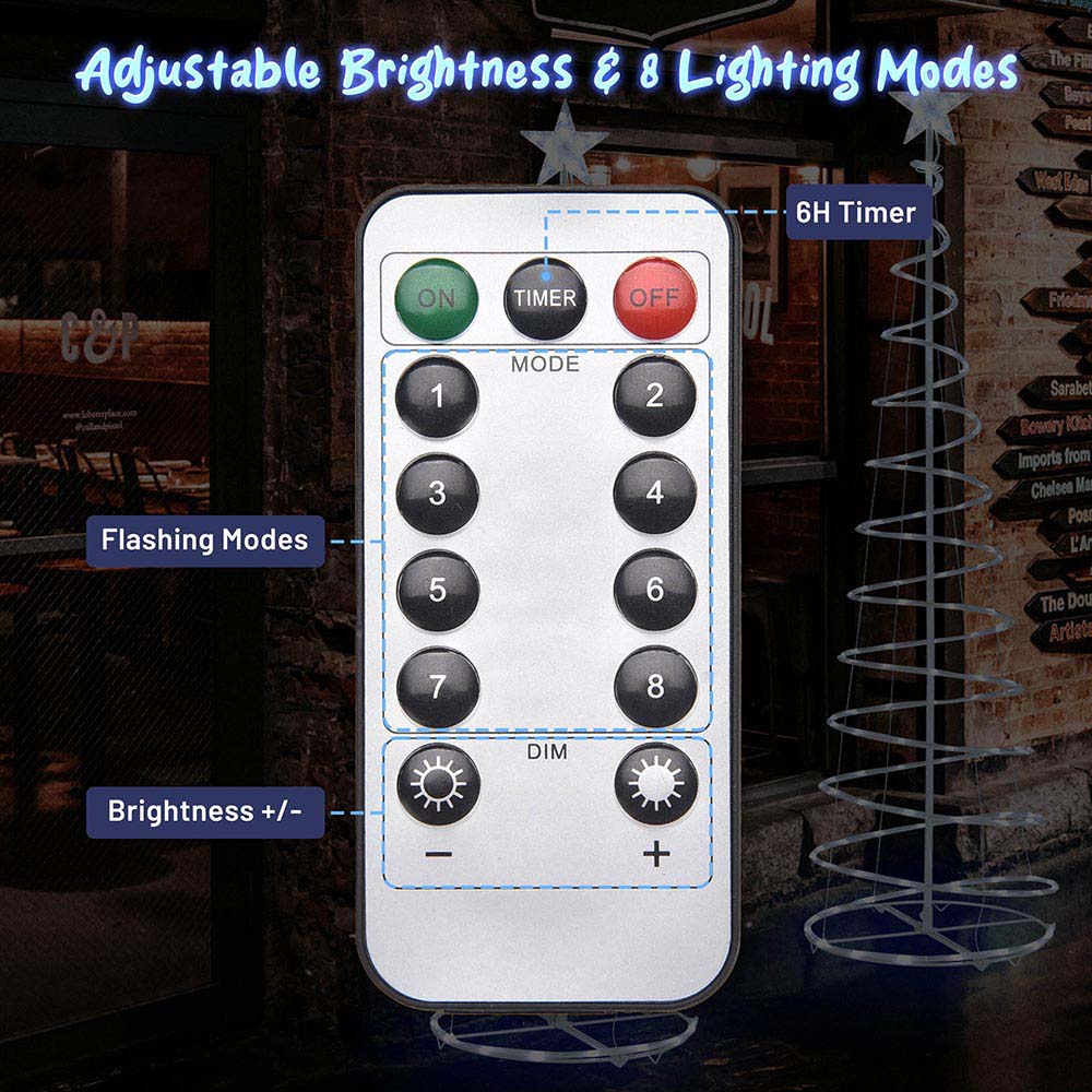 6ft LED Lighted Spiral Christmas Tree with Battery Operation - Perfect for Indoor Holiday Decor, Parties & Festive Home Lighting