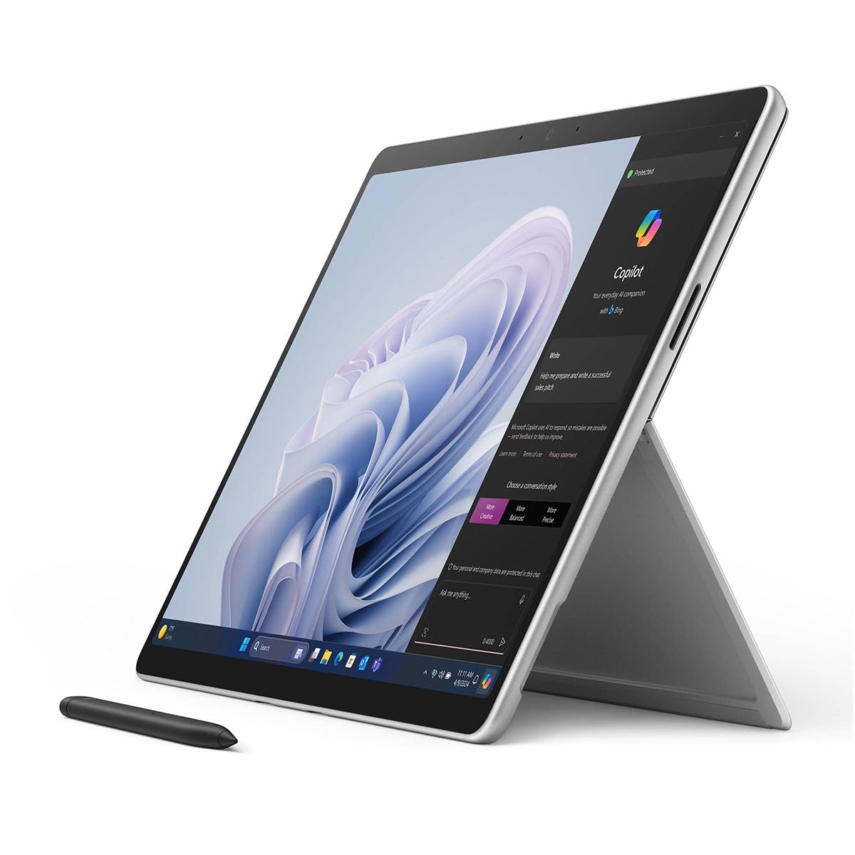 Microsoft Surface Pro 10 Tablet - 13 Inch Touchscreen Laptop - 32GB RAM 256GB SSD - Platinum - Windows 11 Pro - Portable 2-in-1 Device for Work, Study & Creative Projects