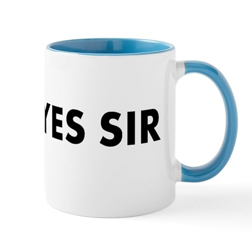White/Blue Inside - Yes Sir Hat Design Mug