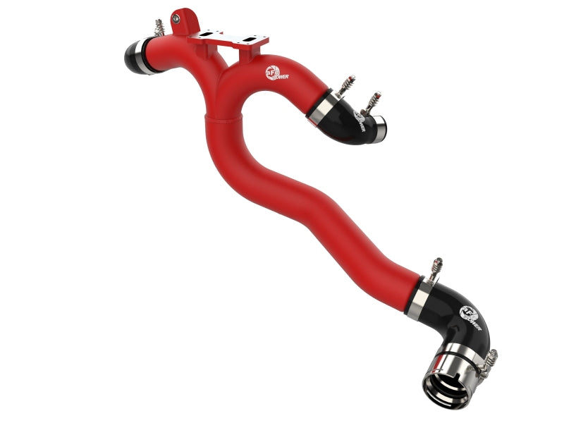 2018-2020 Kia Stinger & 2019-2022 Genesis G70 Performance Aluminum Charge Pipe - Red (AFE BladeRunner 3in) - Boost Turbo Efficiency for Racing & Daily Driving