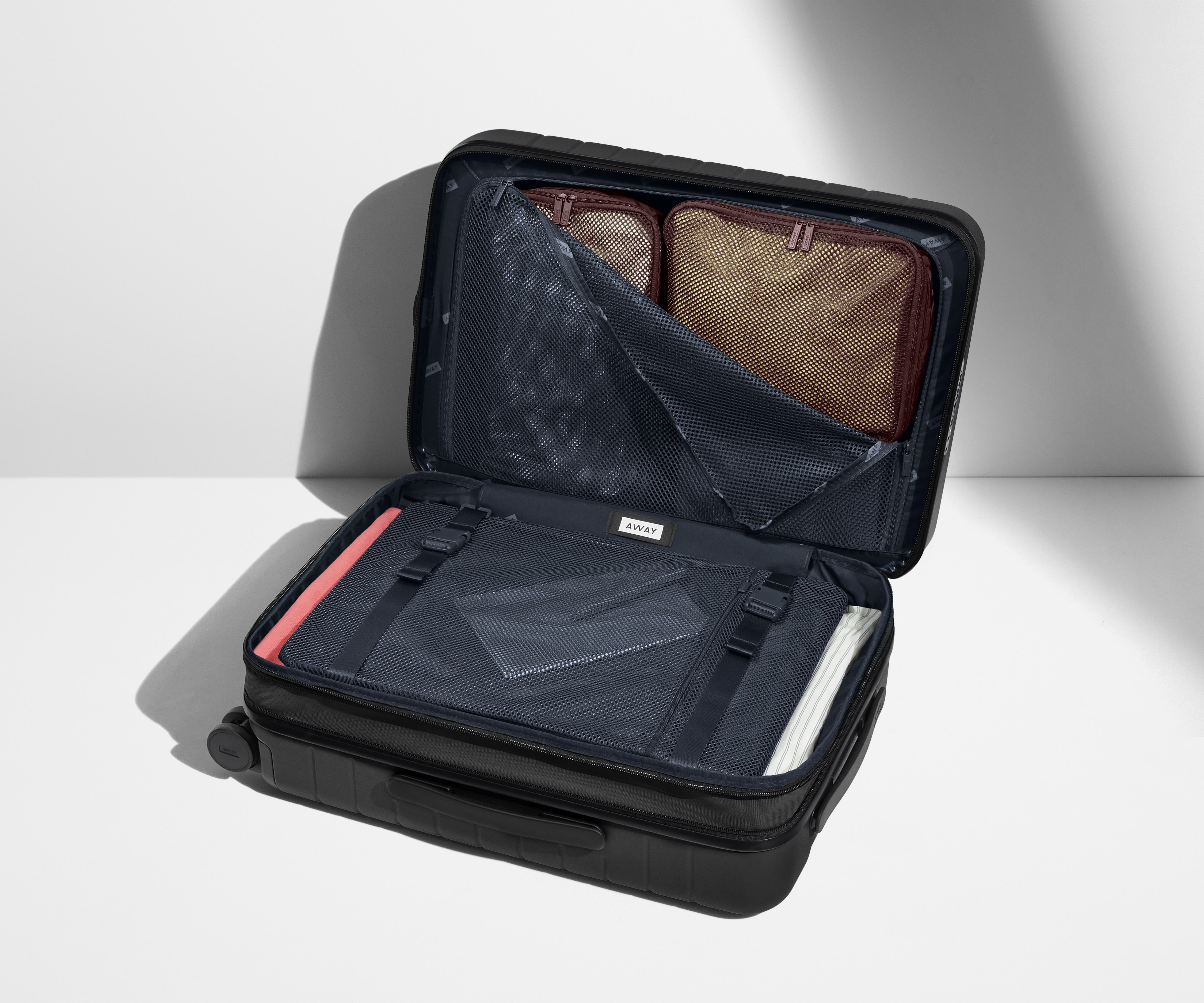 Bigger Carry On Flex Suitcase - Navy Blue Luggage for Travel, Business & Weekend Getaways | Spinner Wheels & Expandable Design