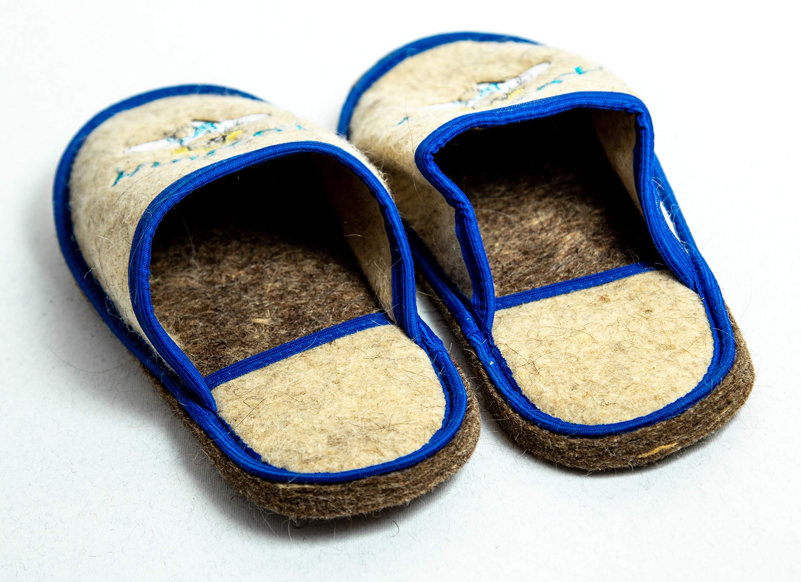 Premium Men's Wool Sauna Slippers - Russian Banya & Spa Felt Footwear for Relaxation - Comfortable Hotel Slippers for Sauna, Steam Room & Home Use